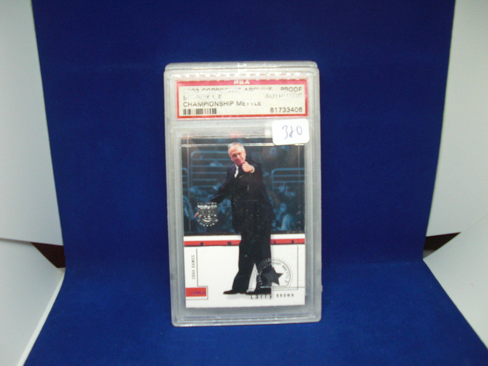 psa graded proof authentic 2003 larry brown limited edition championship metal: nice graded card