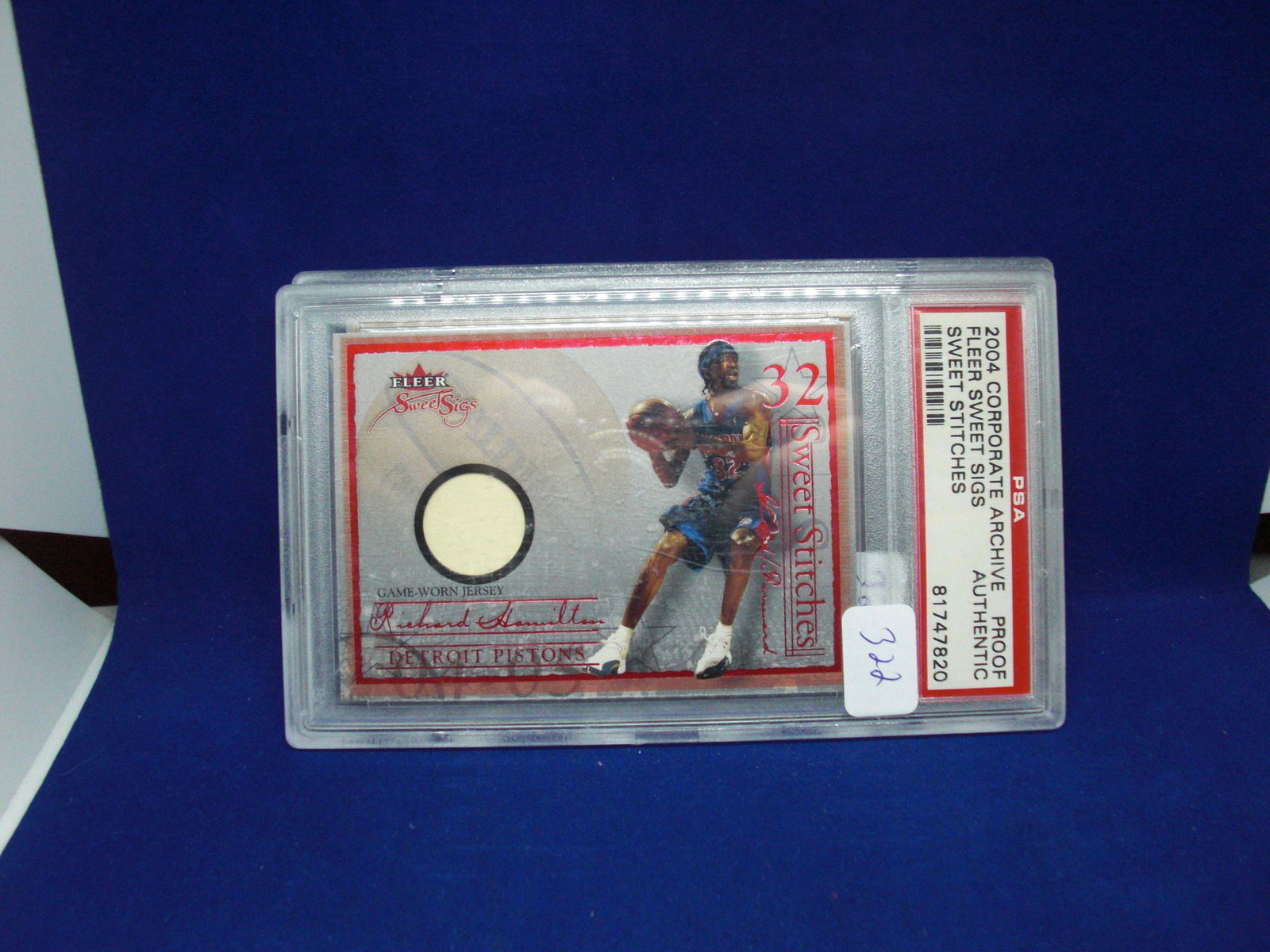 psa graded proof authentic 2004 richard hamilton jersey: nice graded card