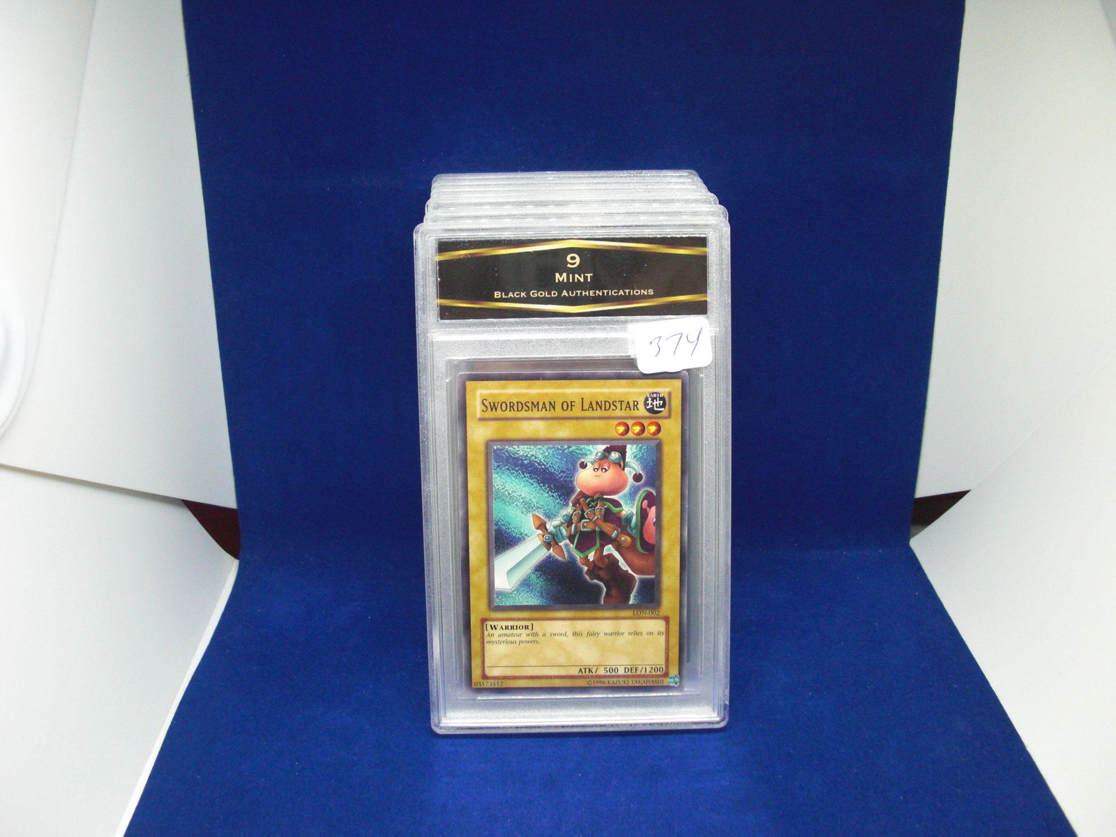 bga graded yu-gi-oh mint 9 swordsman of landstar: nice graded card