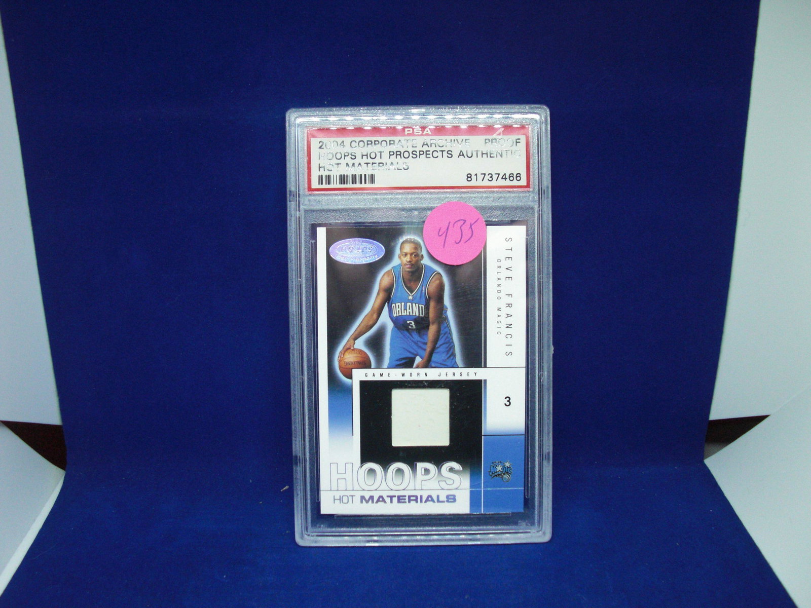 psa graded proof authentic steve francis jersey: nice graded card