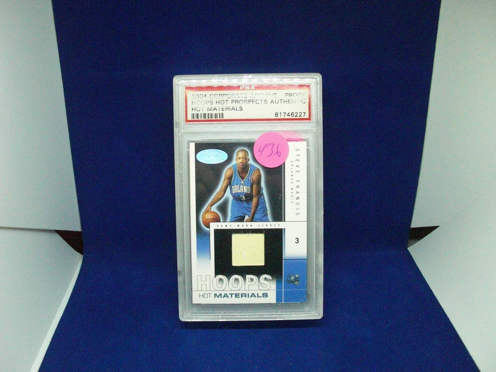 psa graded proof authentic steve francis jersey: nice graded card