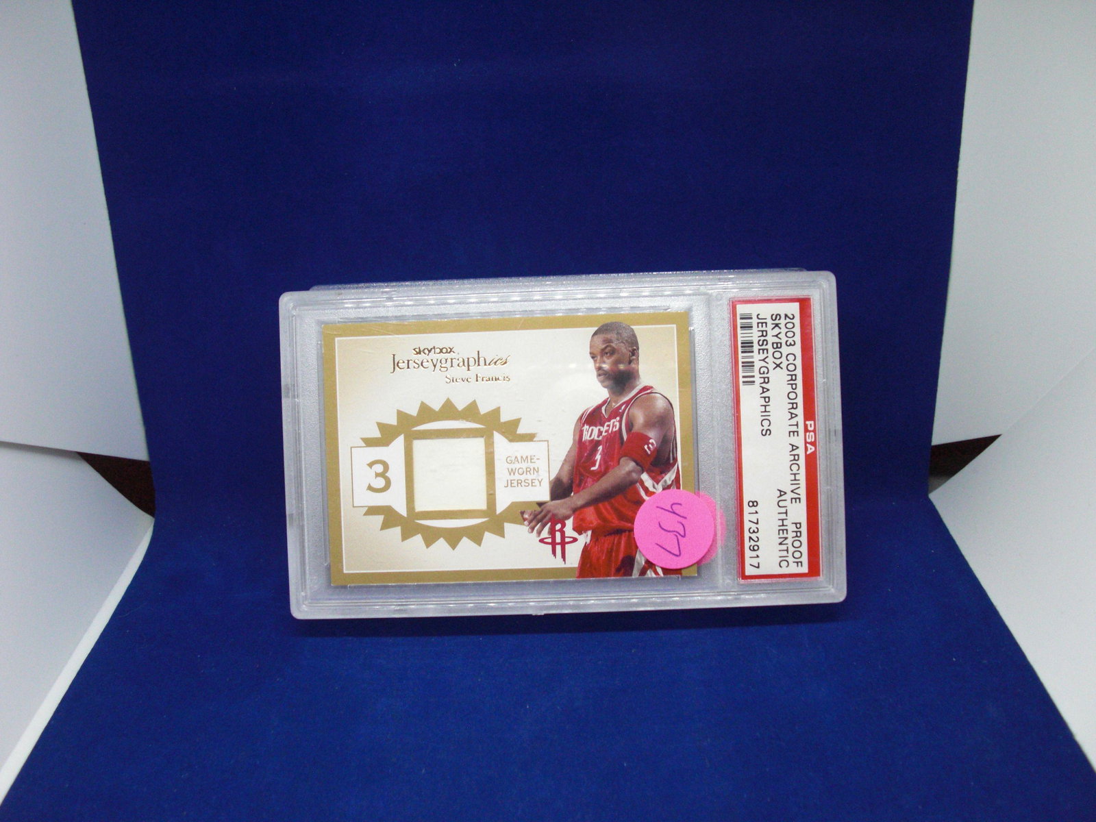 psa graded proof authentic steve francis jersey: nice graded card