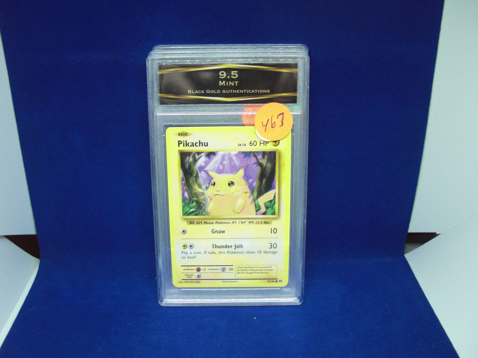 bga graded mint 9.5 pikachu: nice graded card