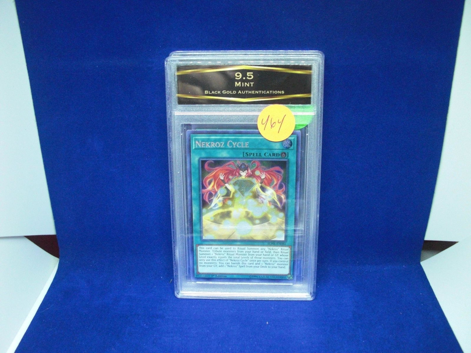 bga graded yu-gi-oh mint 9.5 zekroz cycle: nice graded card