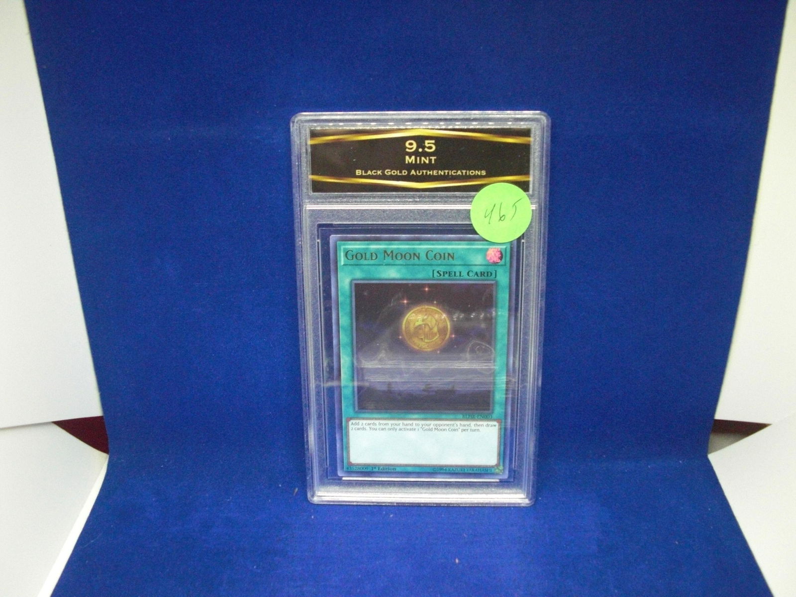 bga graded yu-gi-oh mint 9.5 gold moon coin: nice graded card