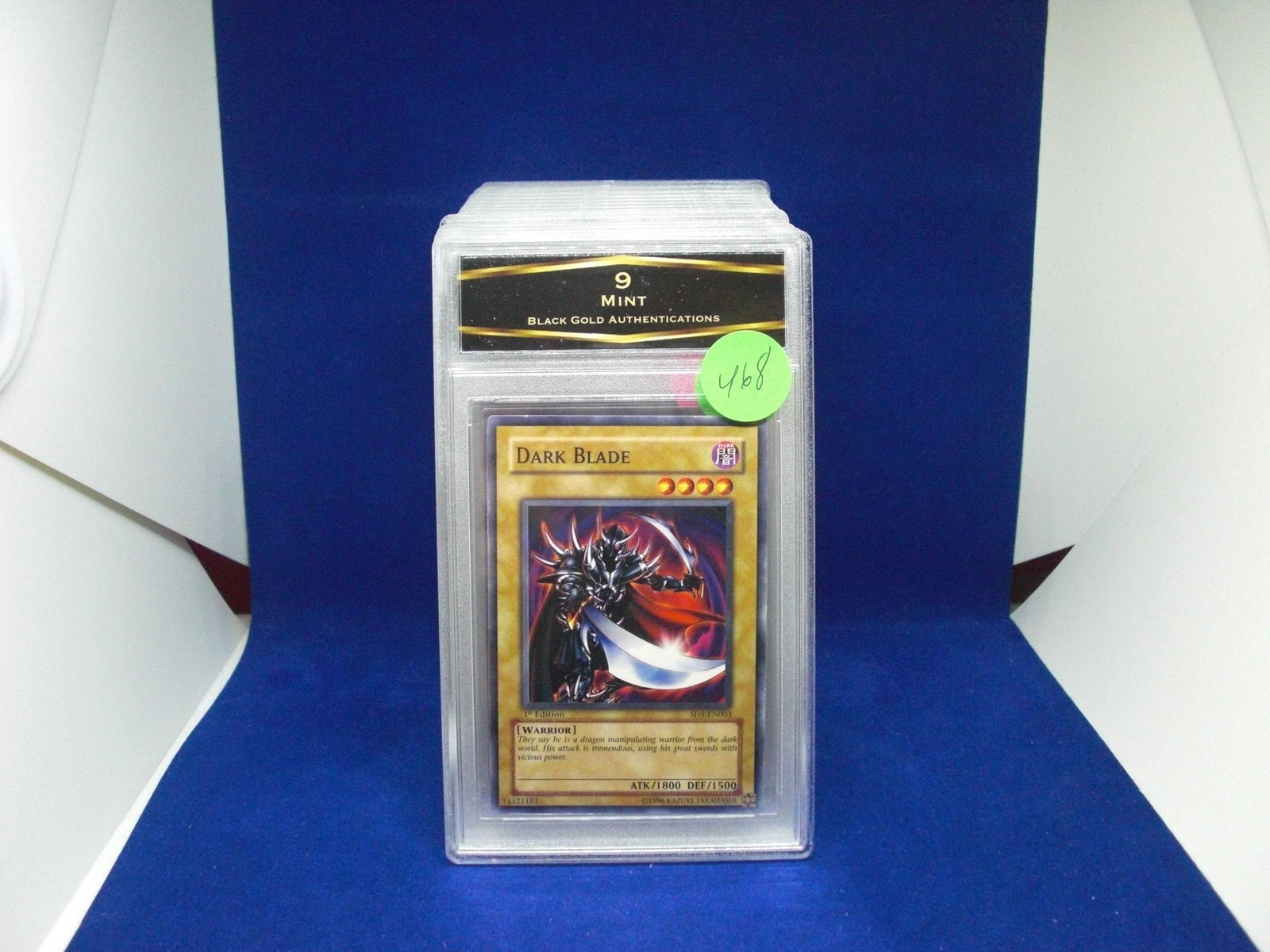 bga graded yu-gi-oh mint 9 dark blade: nice graded card