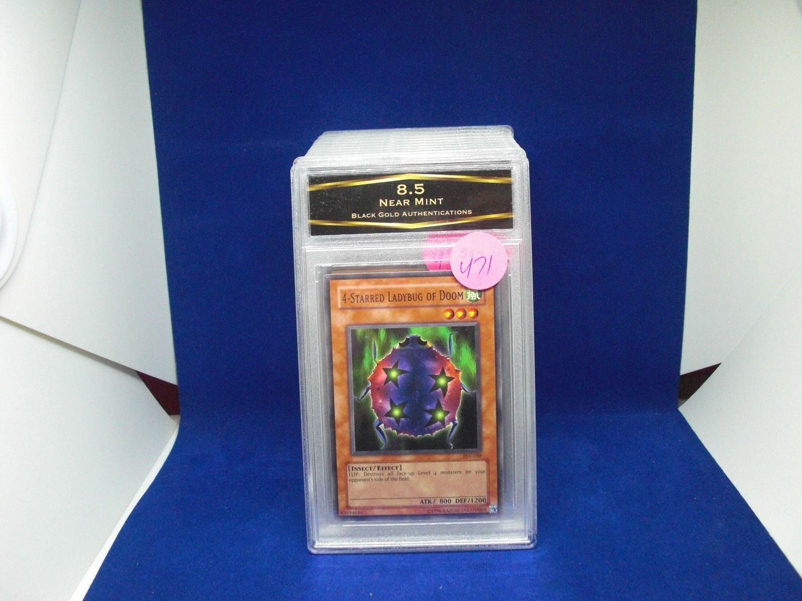 bga graded yu-gi-oh mint 8.5 4- starred ladybug of doom: nice graded card