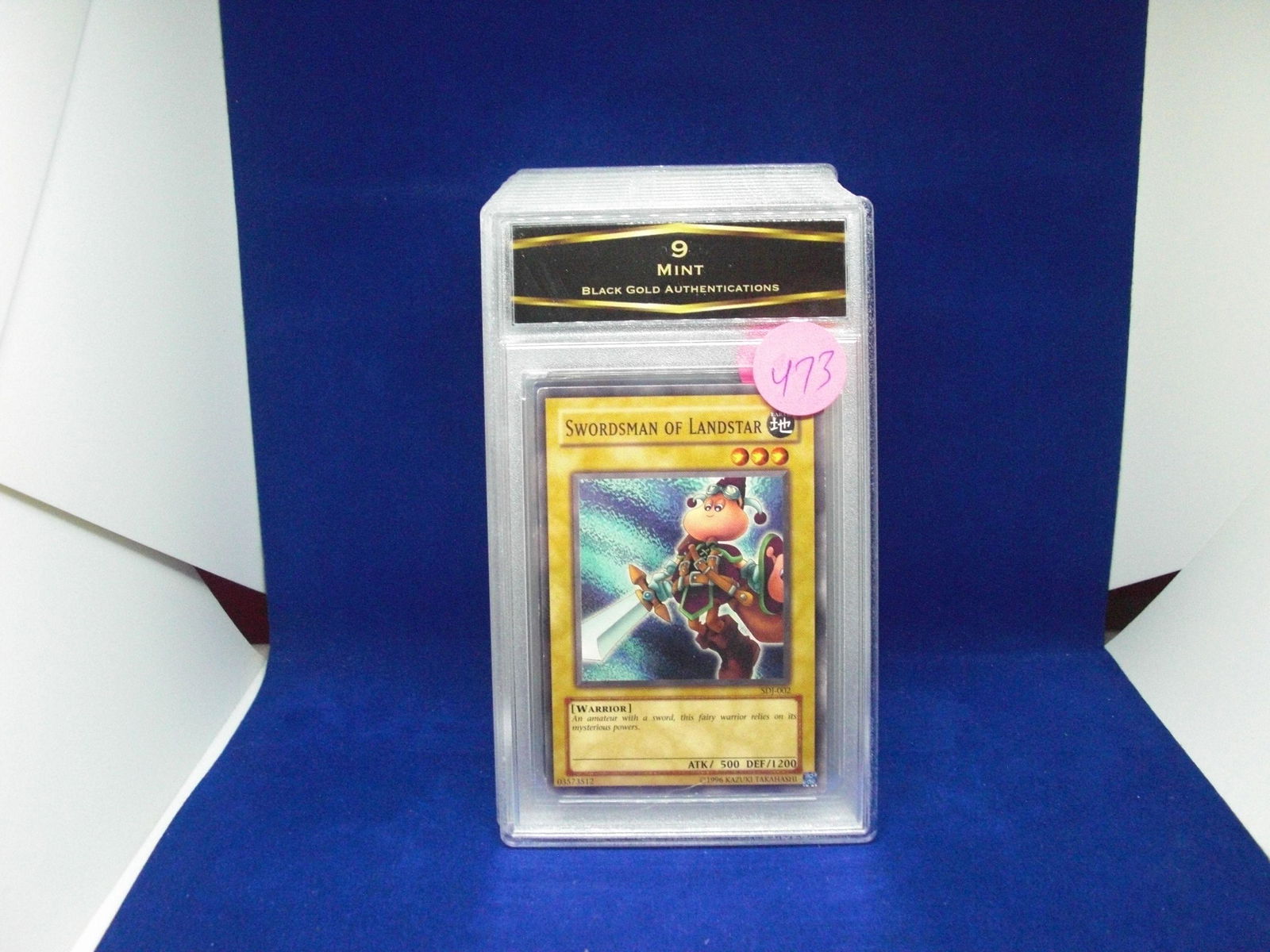 bga graded yu-gi-oh mint 9 swordsman of landstar: nice graded card