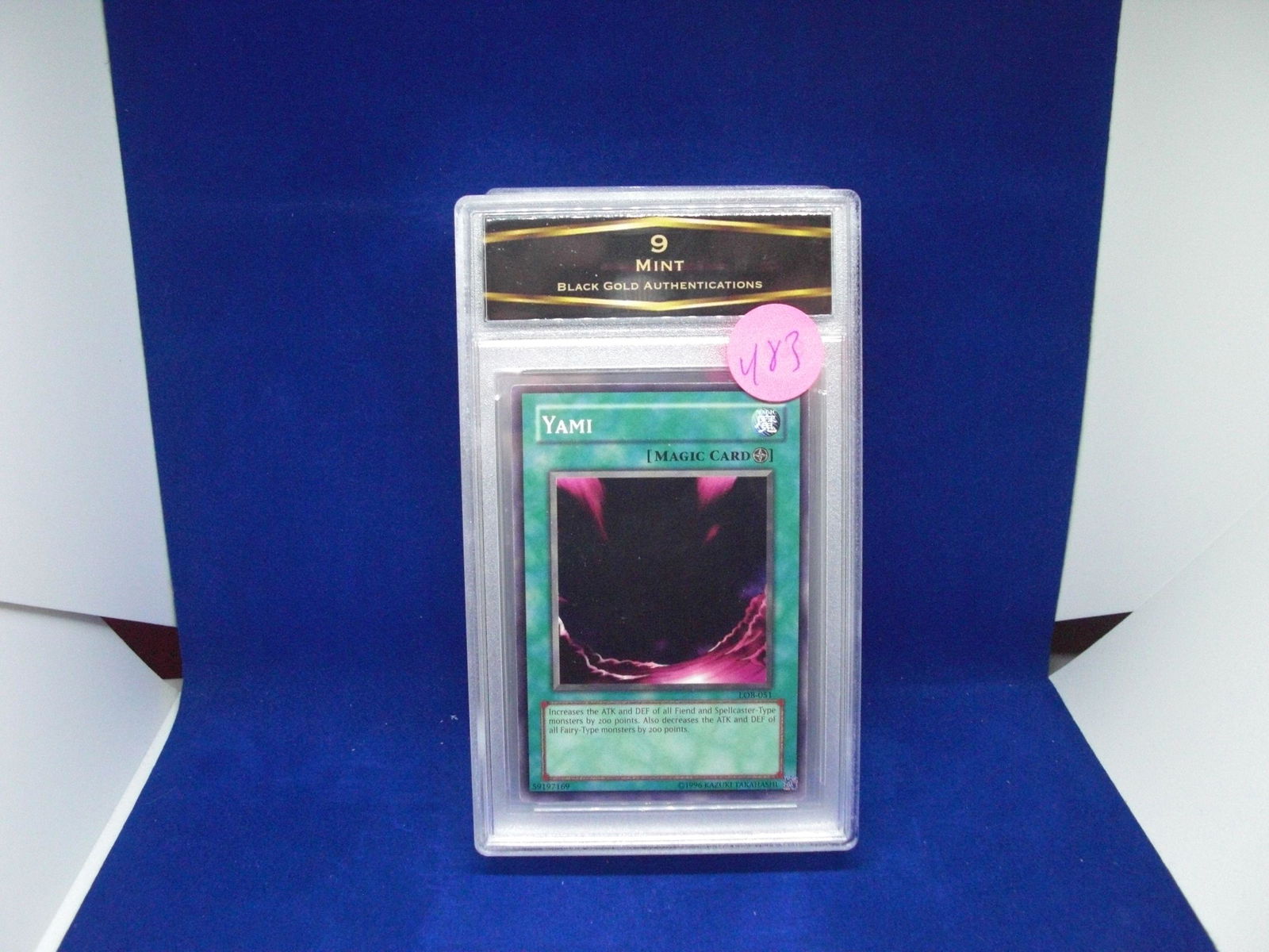 bga graded mint 9 yu-gi-oh yami: nice graded card