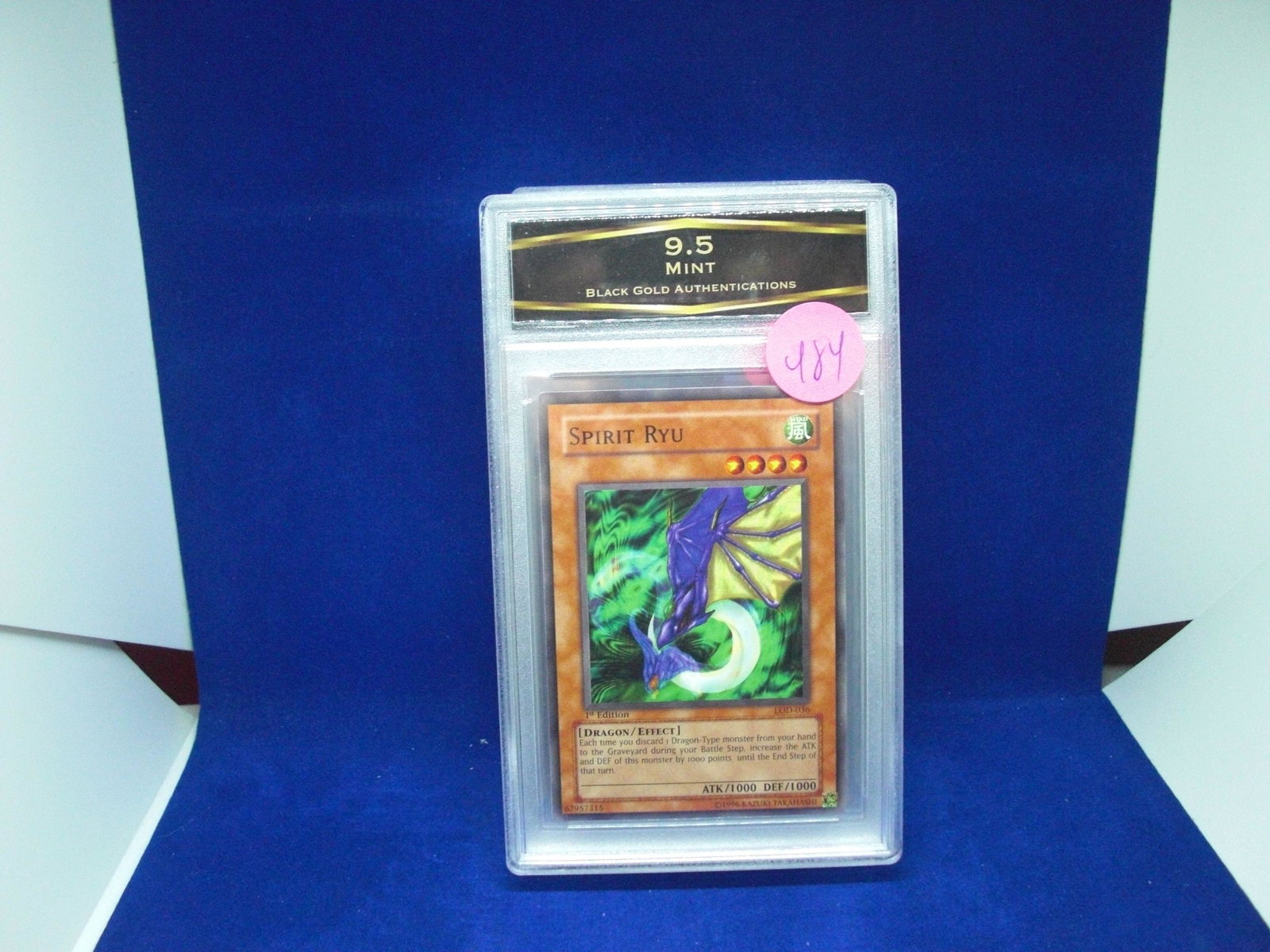 bga graded mint 9.5 yu-gi-oh spirit ryu: nice graded card