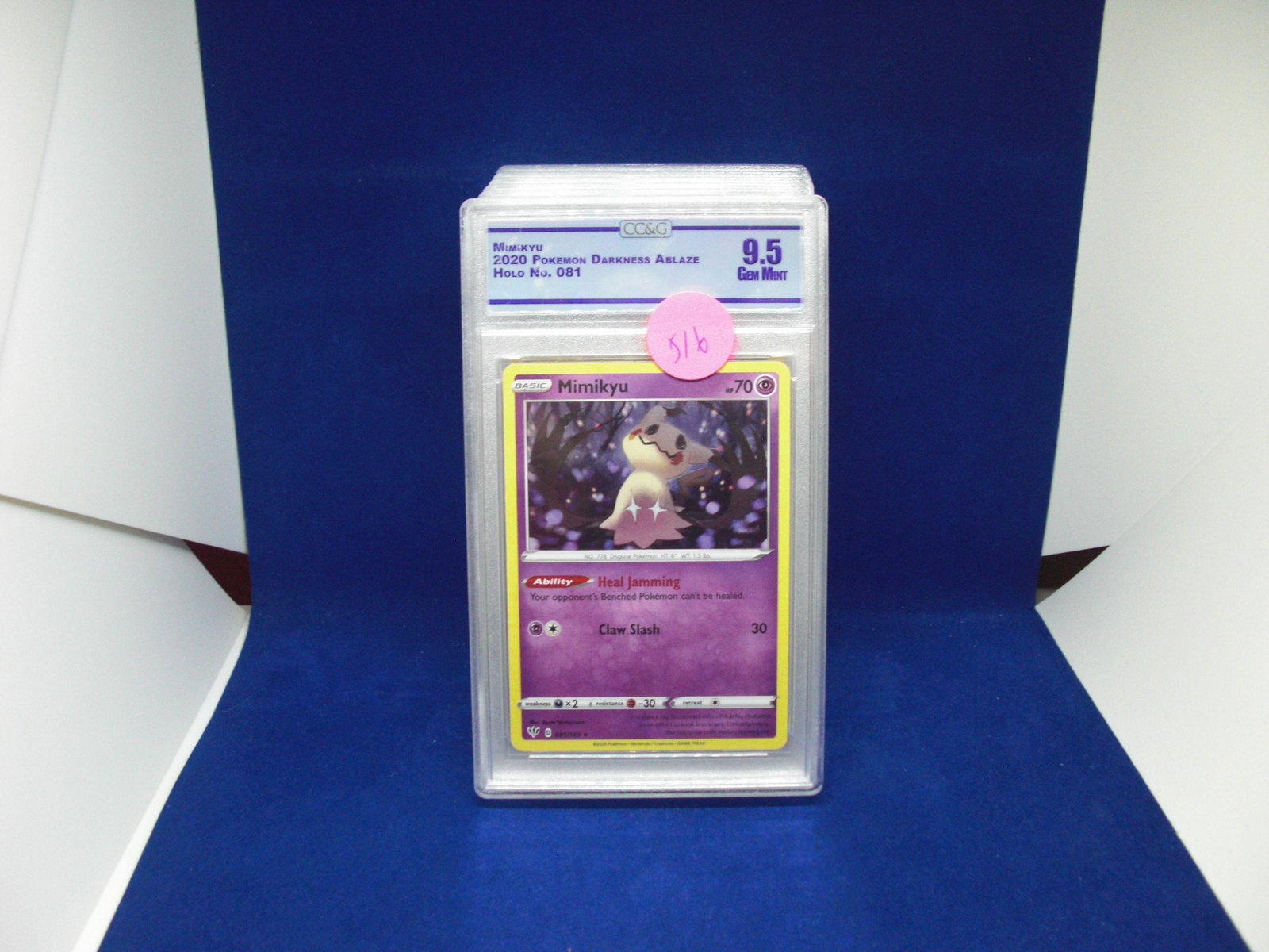 ccg graded pokemon mint 9.5 mimikyu holo: nice graded card