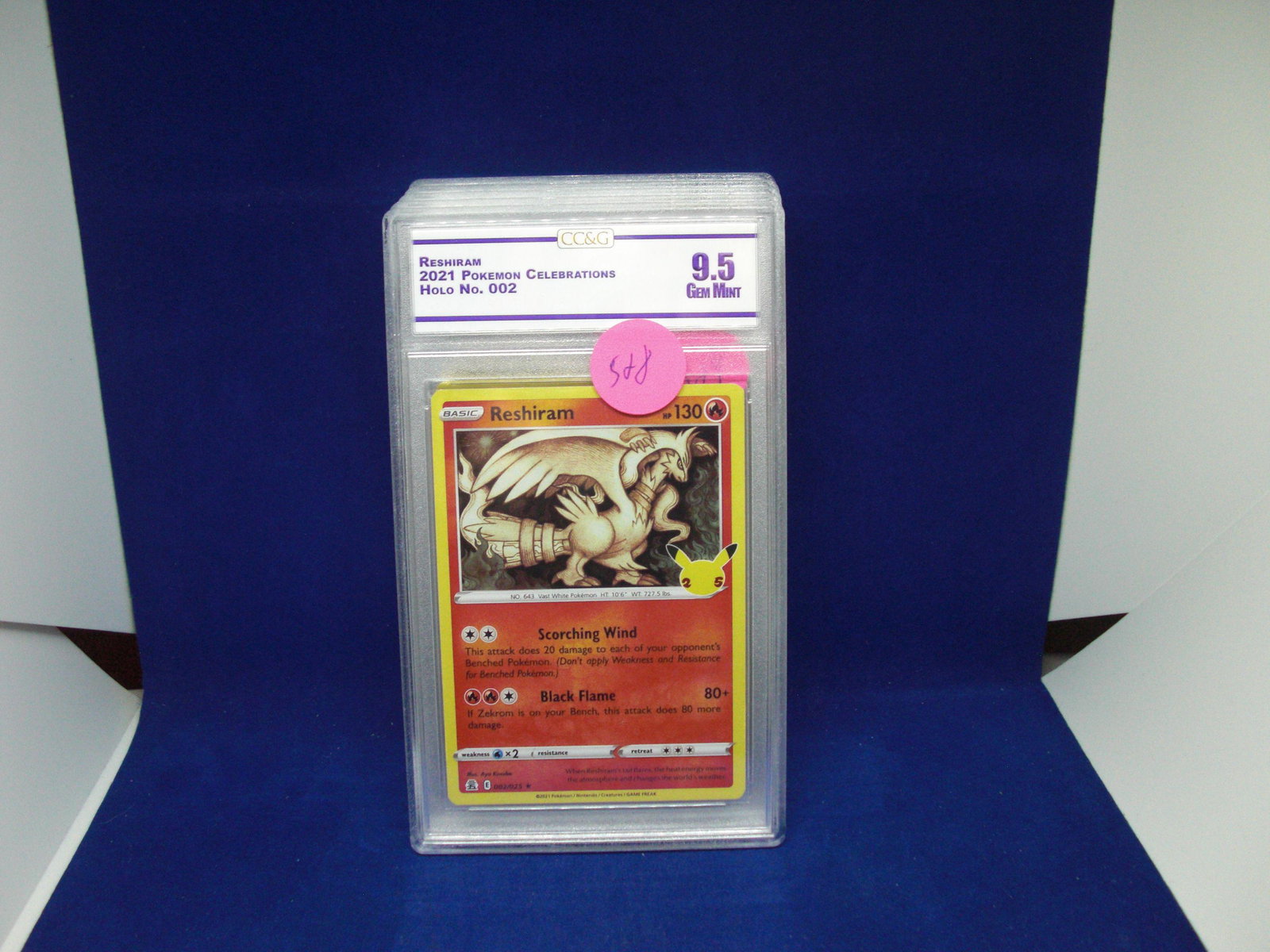 csg graded pokemon mint 9.5 reshiram holo: nice graded card