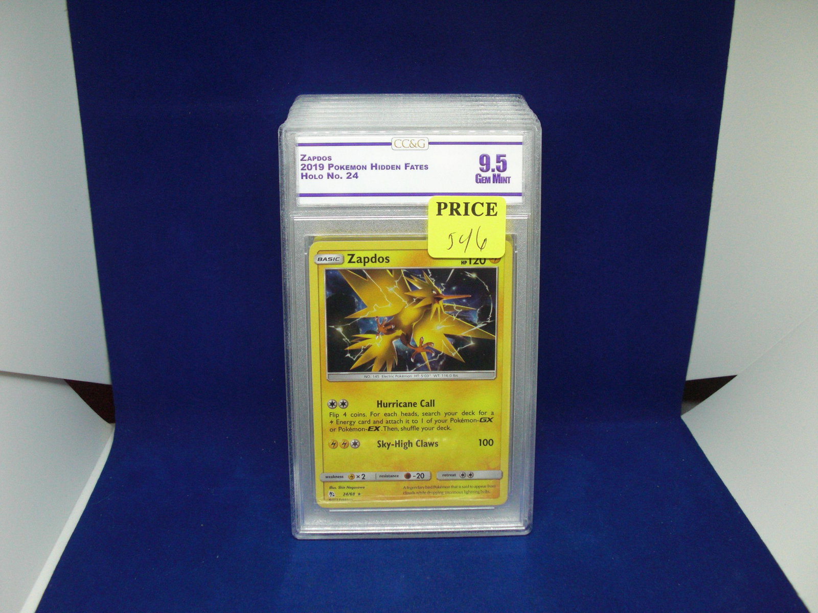 ccg graded pokemon mint 9.5 zapdos holo: nice graded card