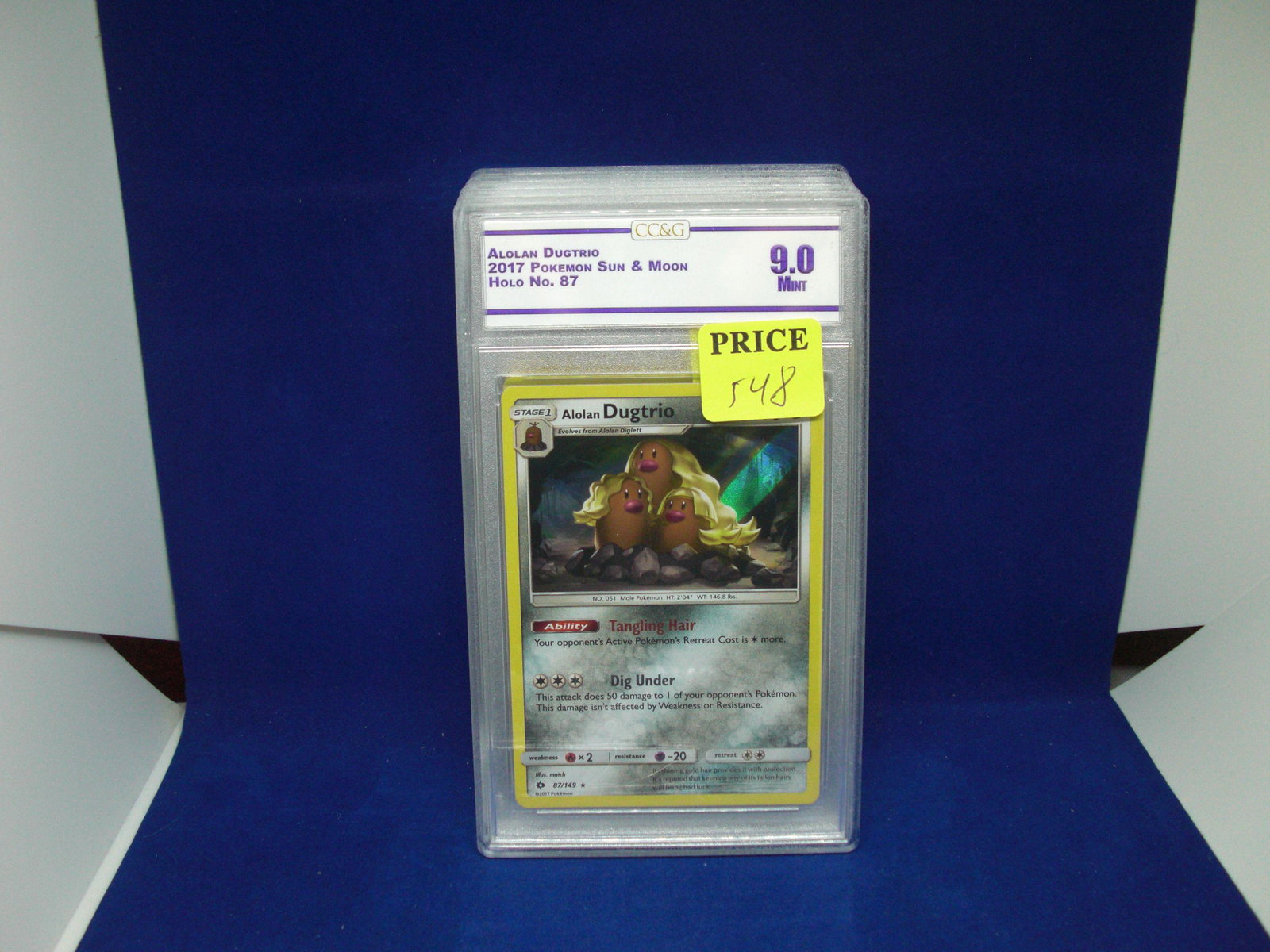 ccg graded pokemon mint 9.0 dugrio holo: nice graded card