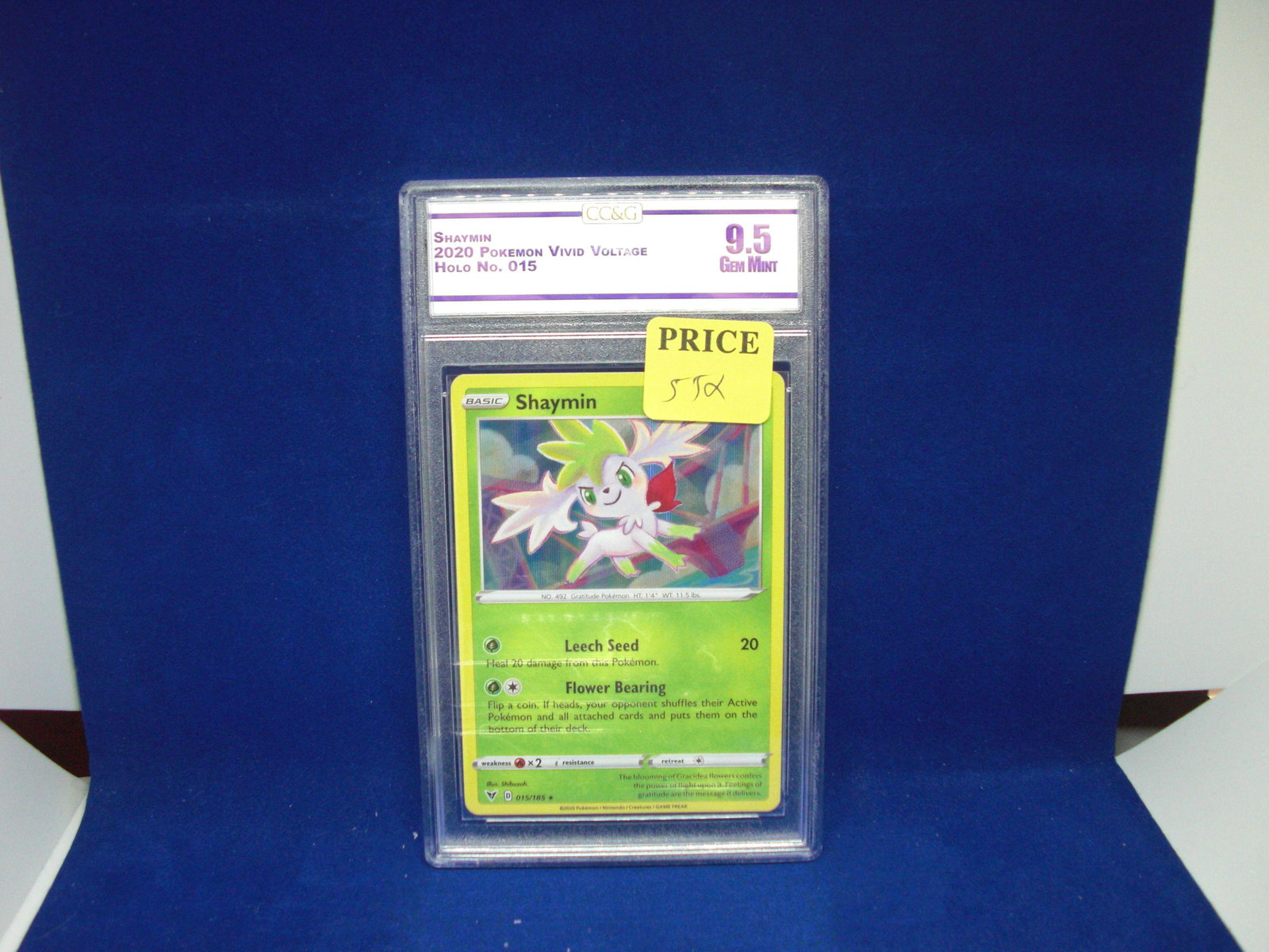 ccg graded pokemon mint 9.5 shaymin holo: nice graded card