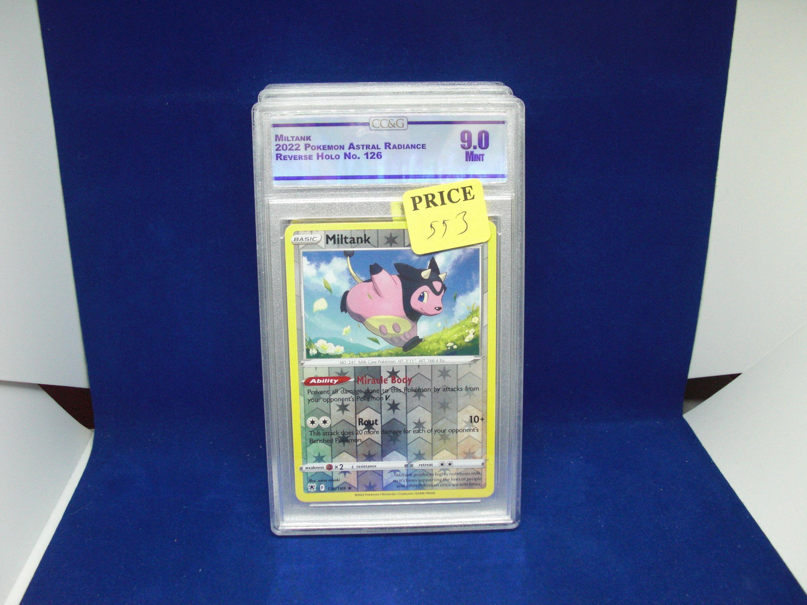 ccg graded pokemon mint 9.0 miltank rev holo: nice graded card