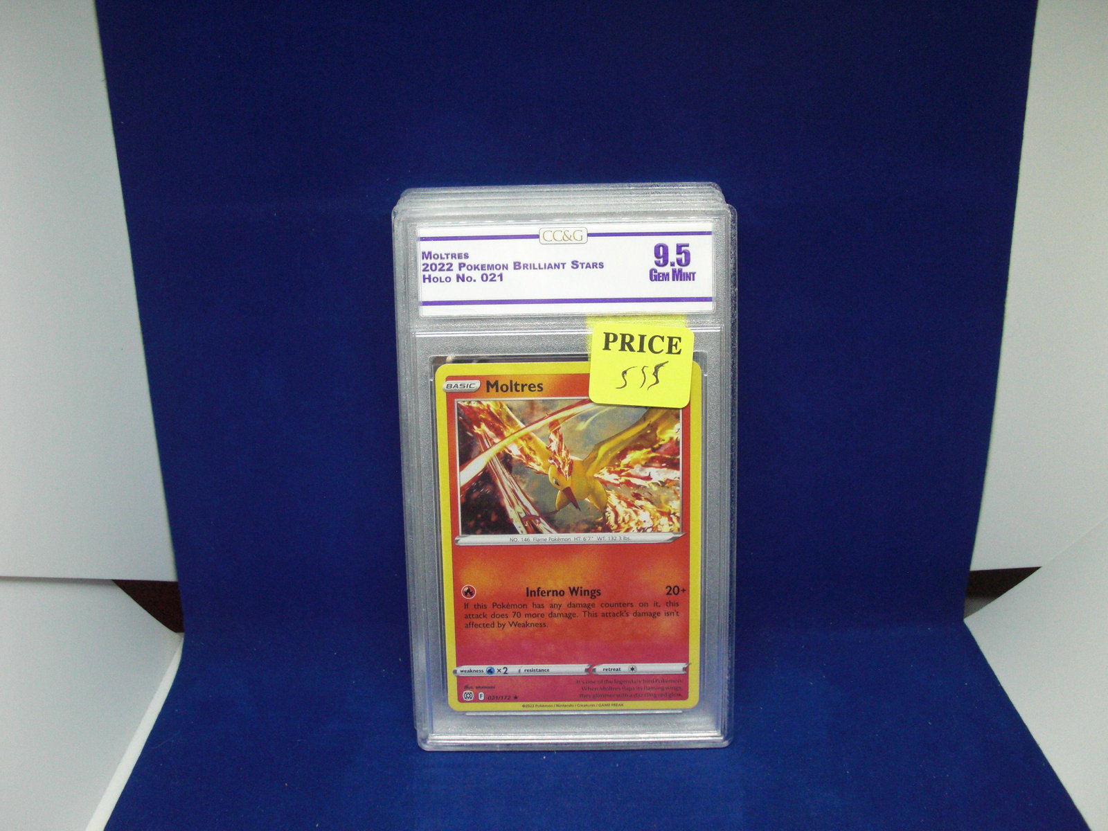 ccg graded pokemon mint 9.5 moltres holo: nice graded card