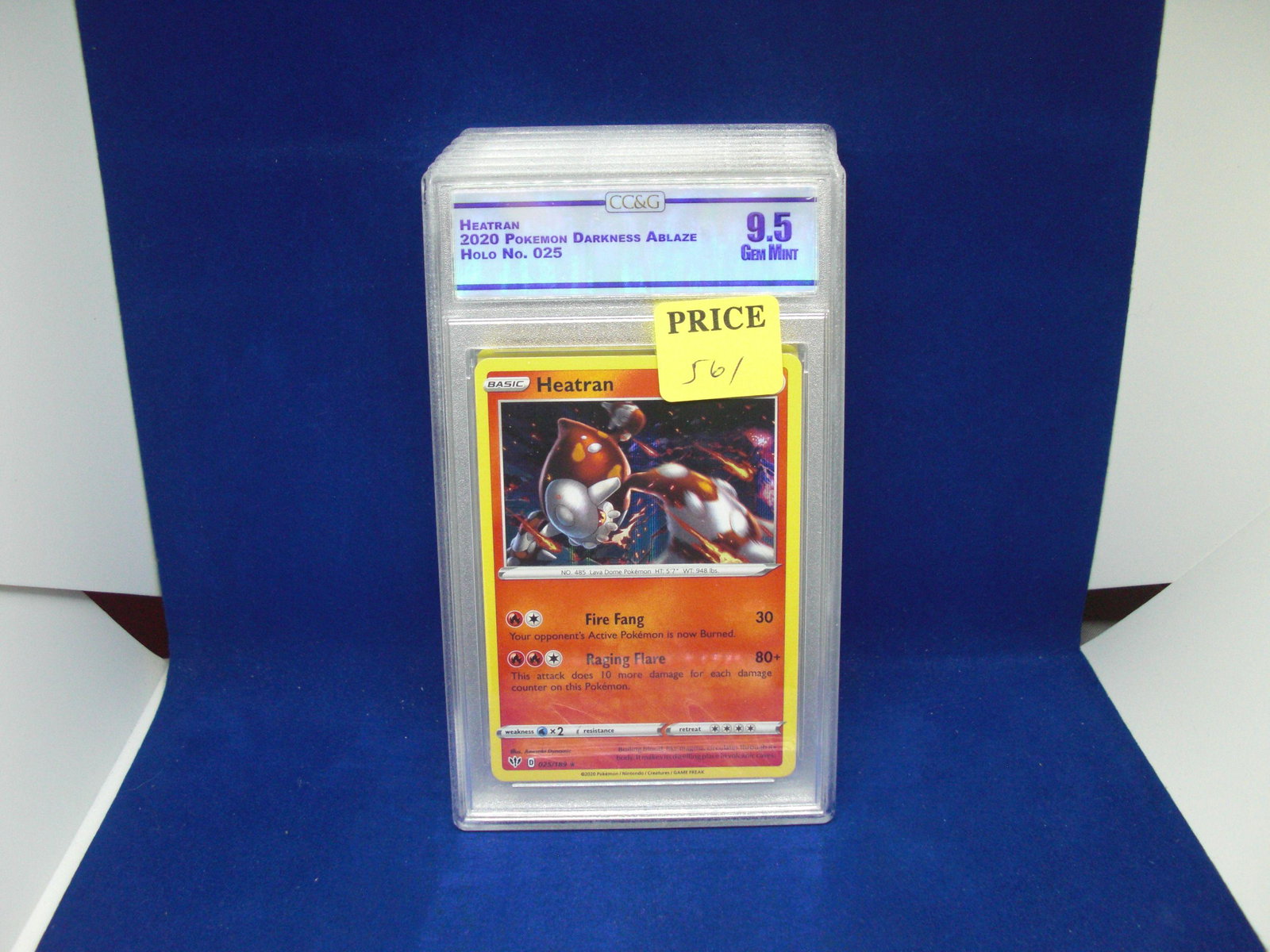 ccg graded pokemon mint 9.5 heatran: nice graded card