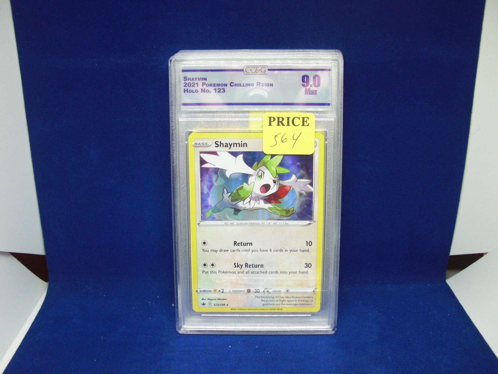 ccg graded pokemon mint 9 shaymin holo: nice graded card