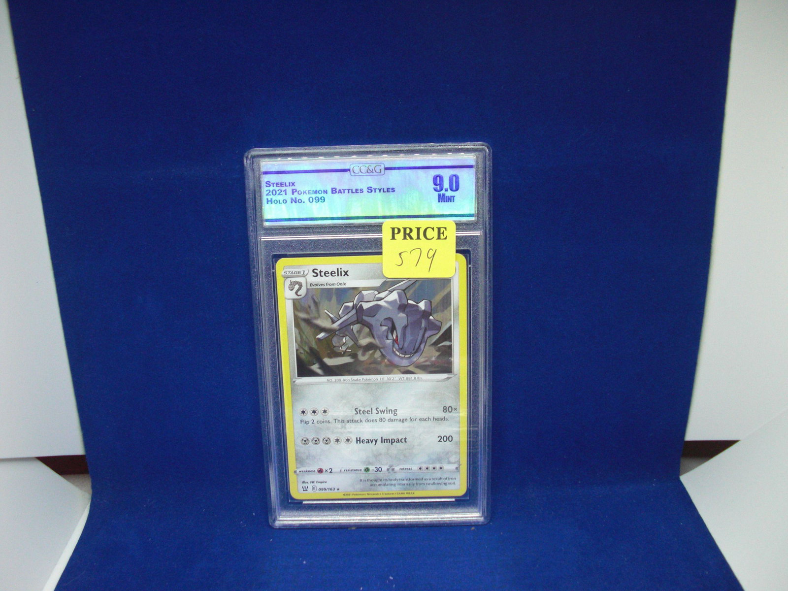 ccg graded pokemon mint 9 steelix holo: nice graded card