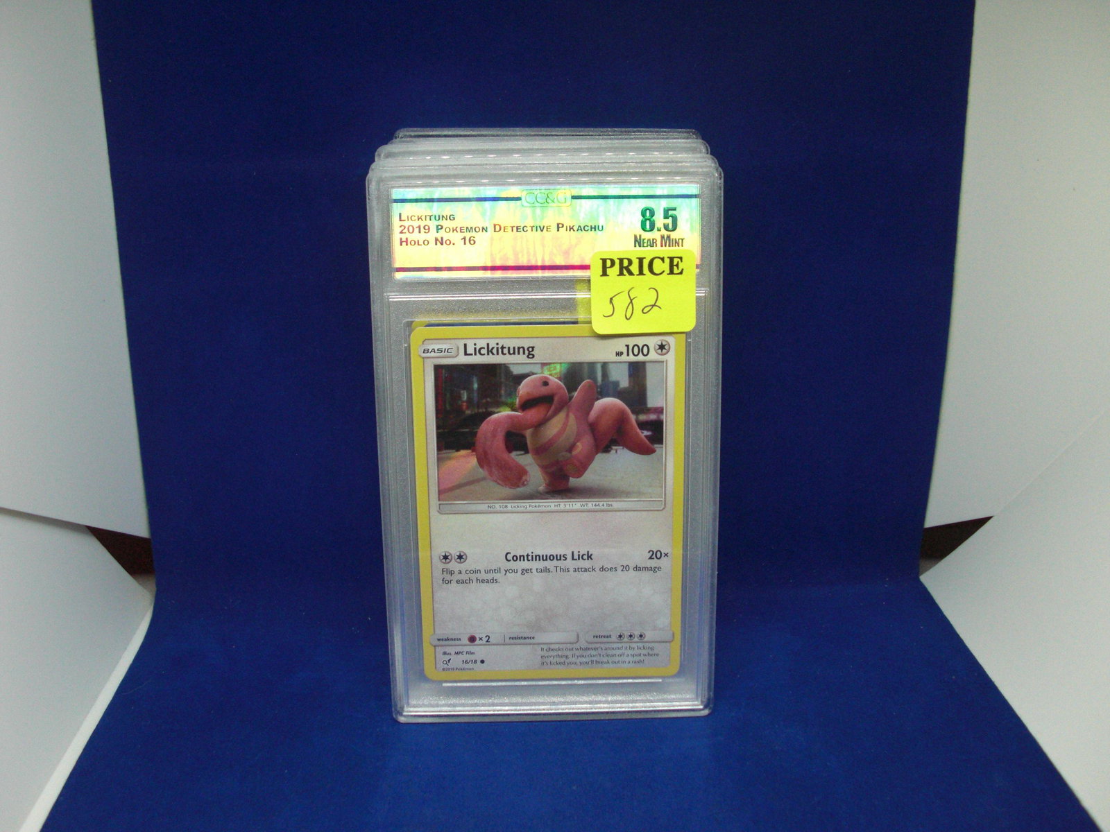 ccg graded pokemon mint 8.5 lickitung holo: nice graded card