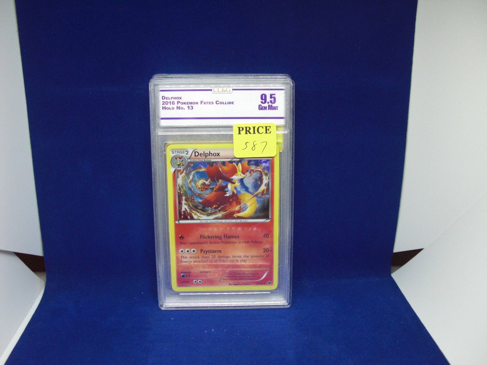 ccg graded pokemon mint 9.5 delphox holo: nice graded card