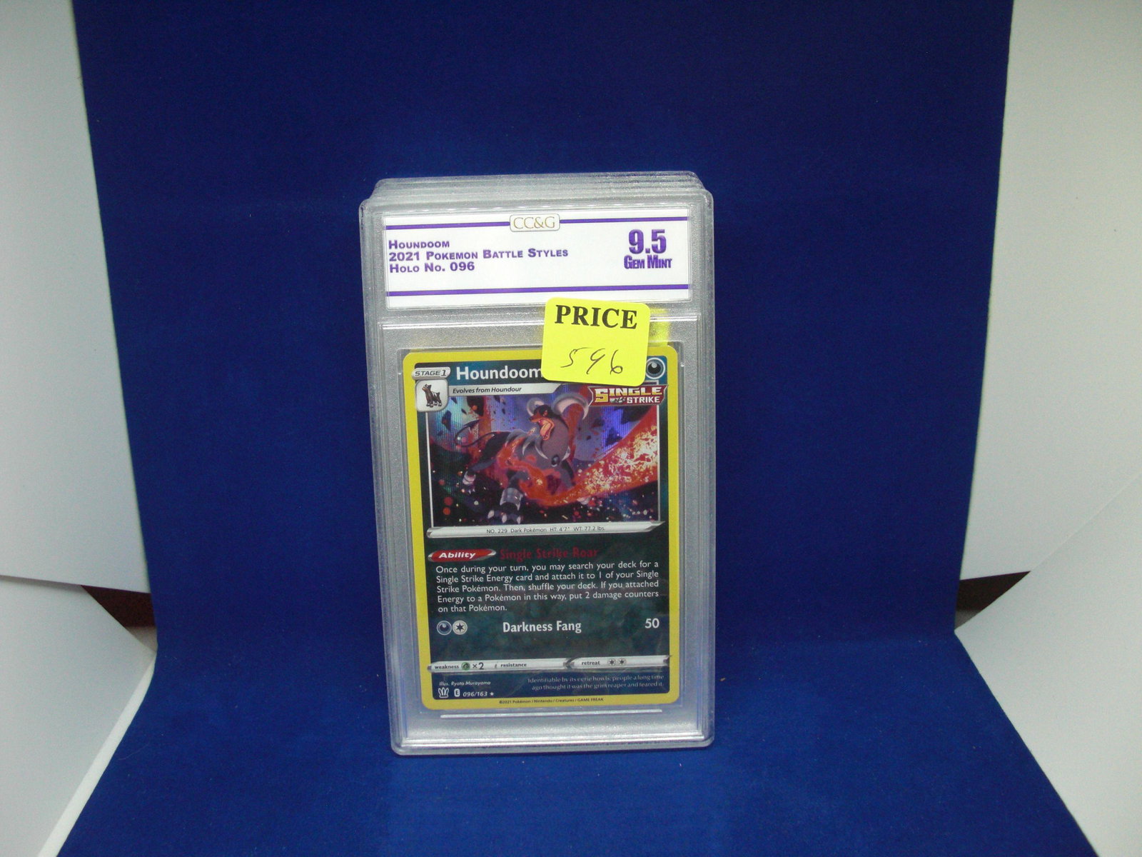 ccg graded pokemon mint 9.5 houndoom holo: nice graded card
