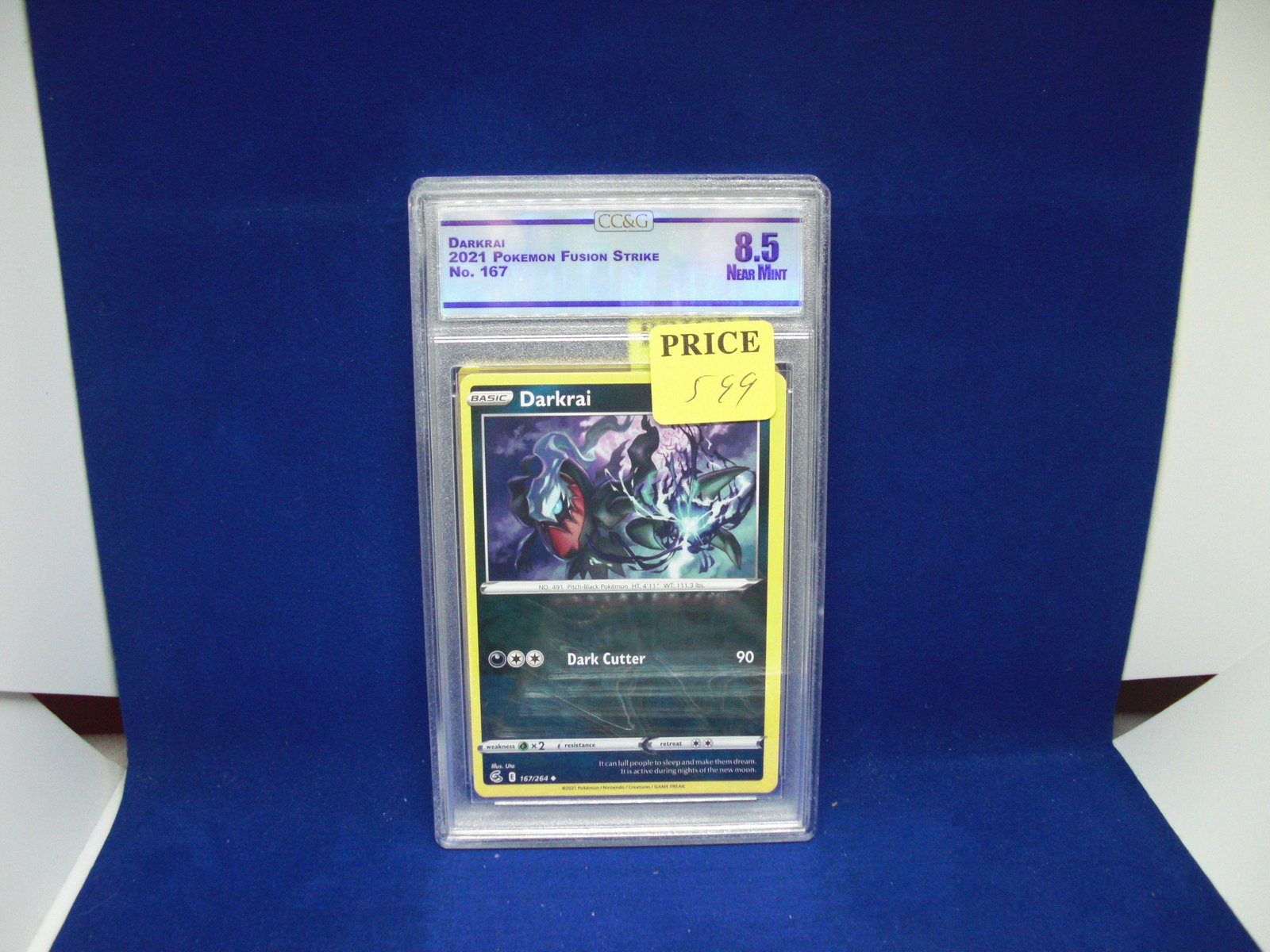 ccg graded pokemon mint 8.5 darkrai: nice graded card