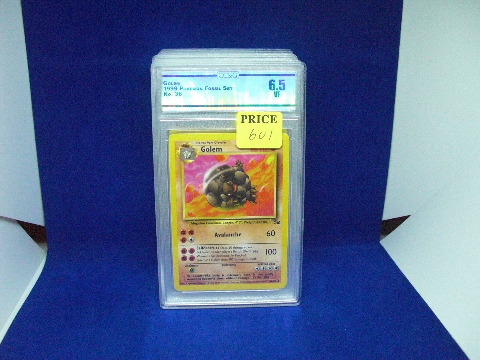 ccg graded pokemon mint 6.5 golem: nice graded card