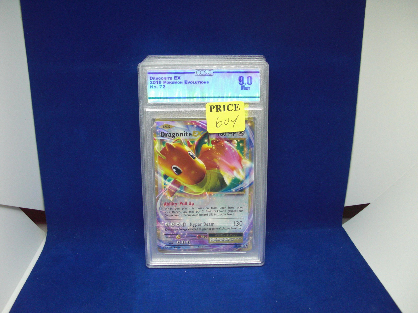 ccg graded pokemon mint 9 dragonite ex: nice graded card