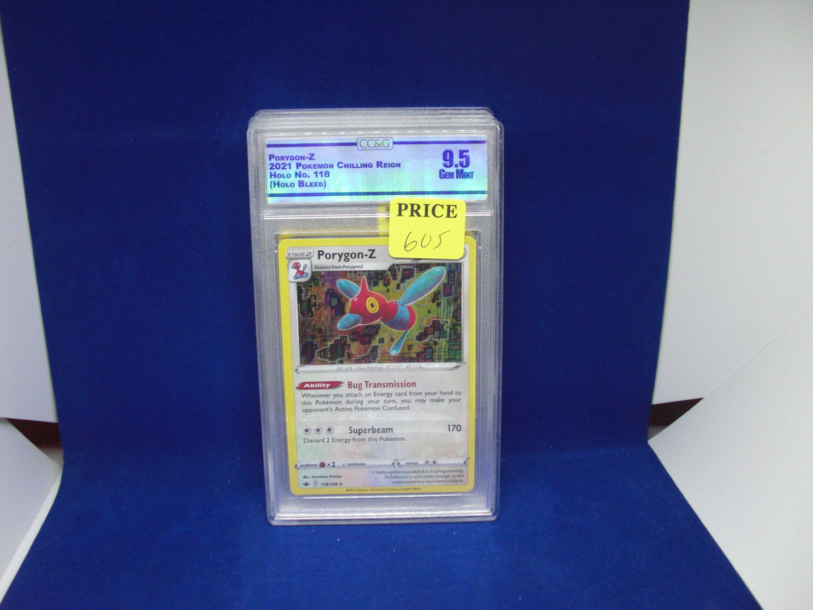 ccg graded pokemon mint 9.5 porygon z holo: nice graded card