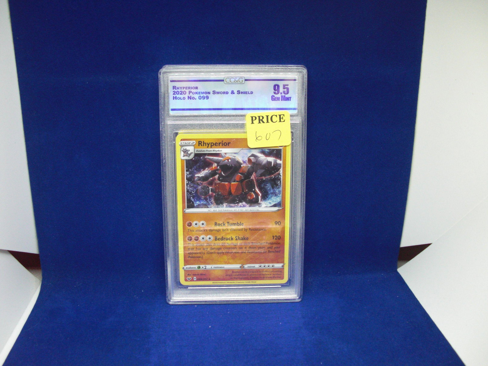 ccg graded pokemon mint 9.5 rhyperior holo: nice graded card