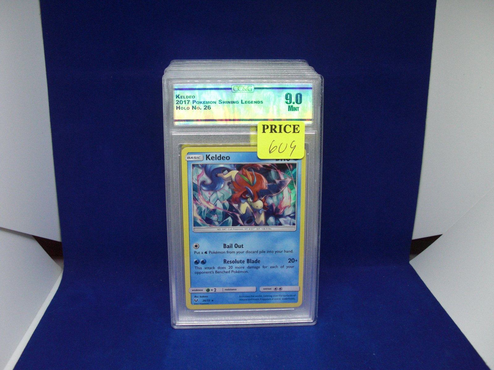ccg graded pokemon mint 9 keldeo holo: nice graded card