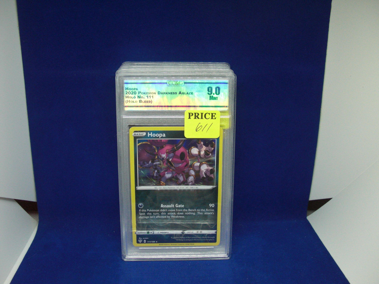 ccg graded pokemon mint 9 hoopa holo bleed: nice graded card