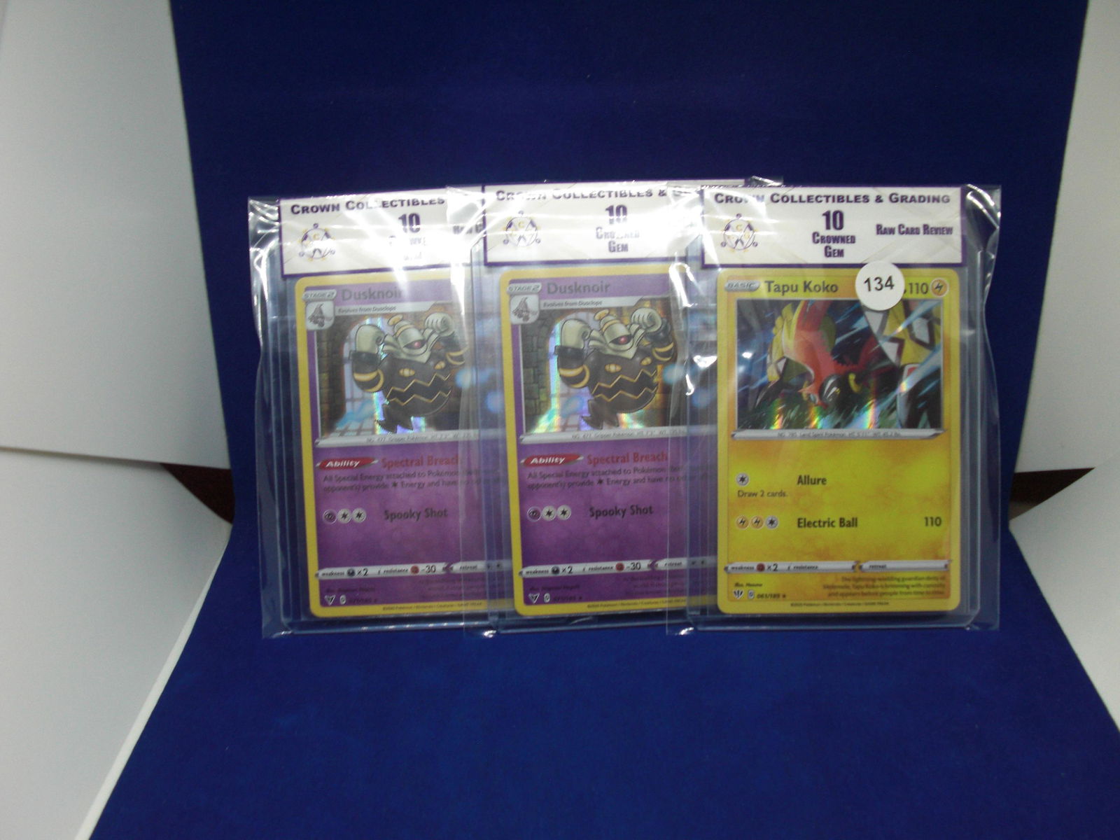 lot of 3 cc&g raw review graded pokemon cards (1 of 1)