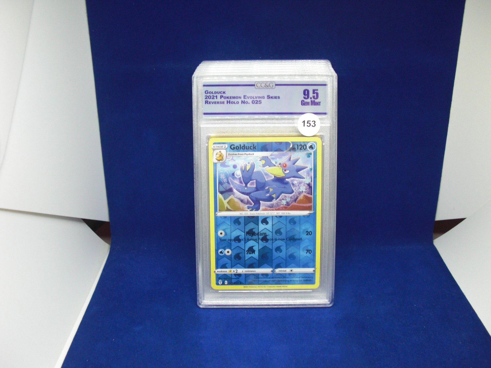 crown collectibles graded pokemon mint 9 golduck rev holo: nice graded card