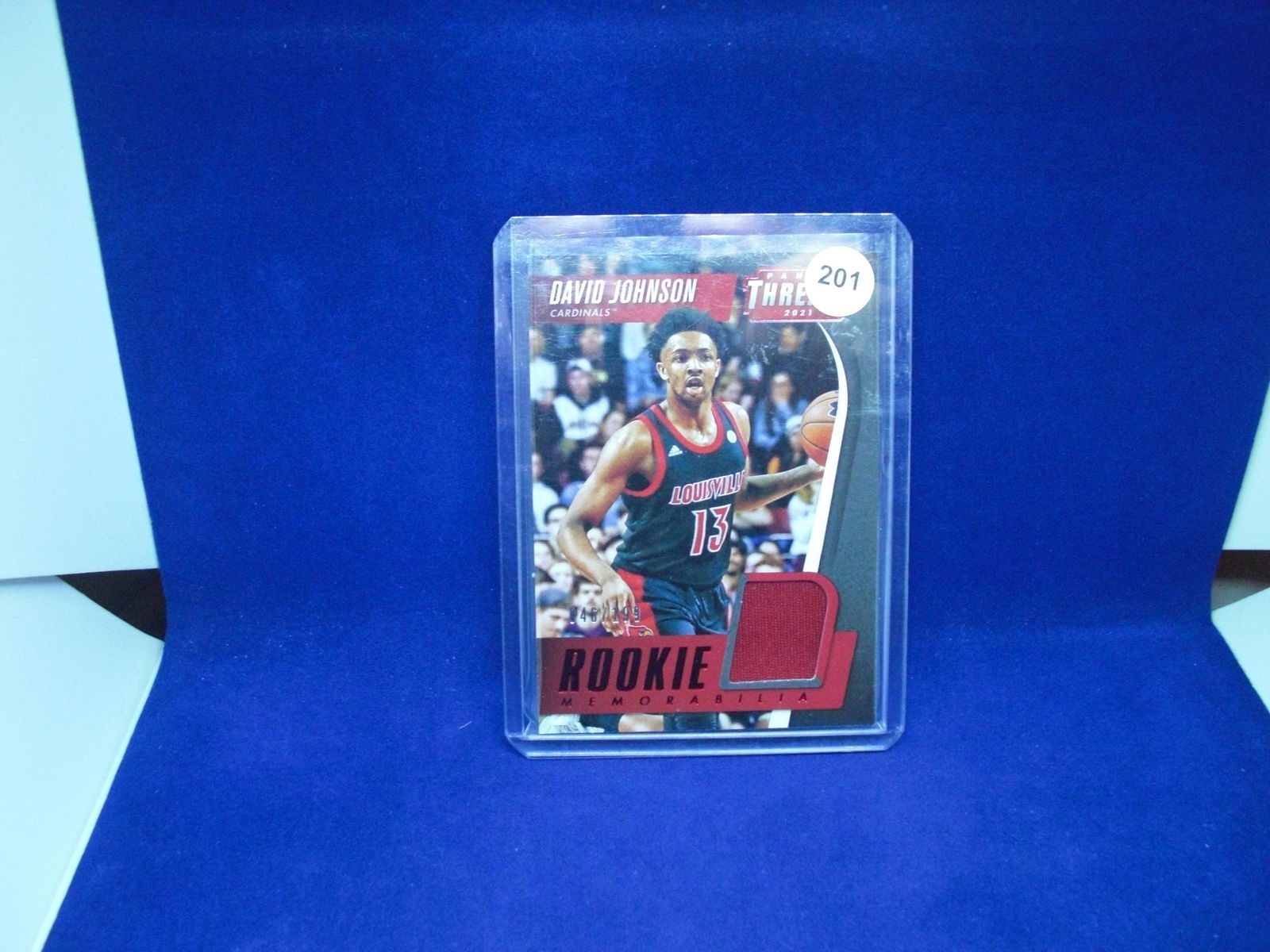 david johnson rookie jersey #46/199: in top loader