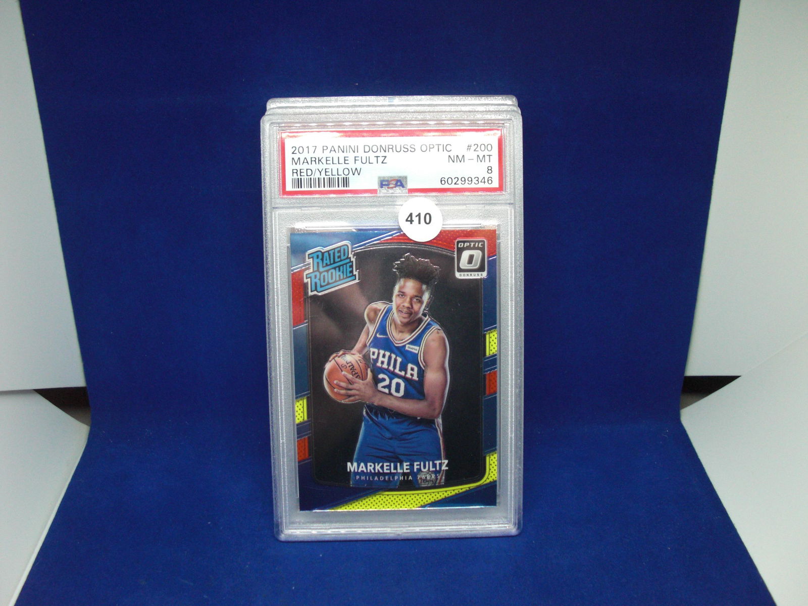 psa graded mint 8 markelle fultz red/yellow rookie (1 of 1)
