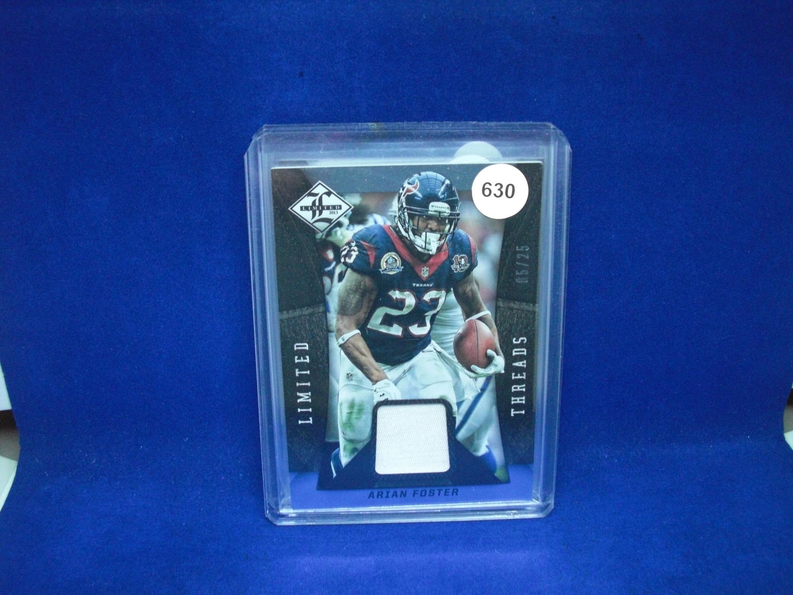 arian foster jersey #05/25: in top loader