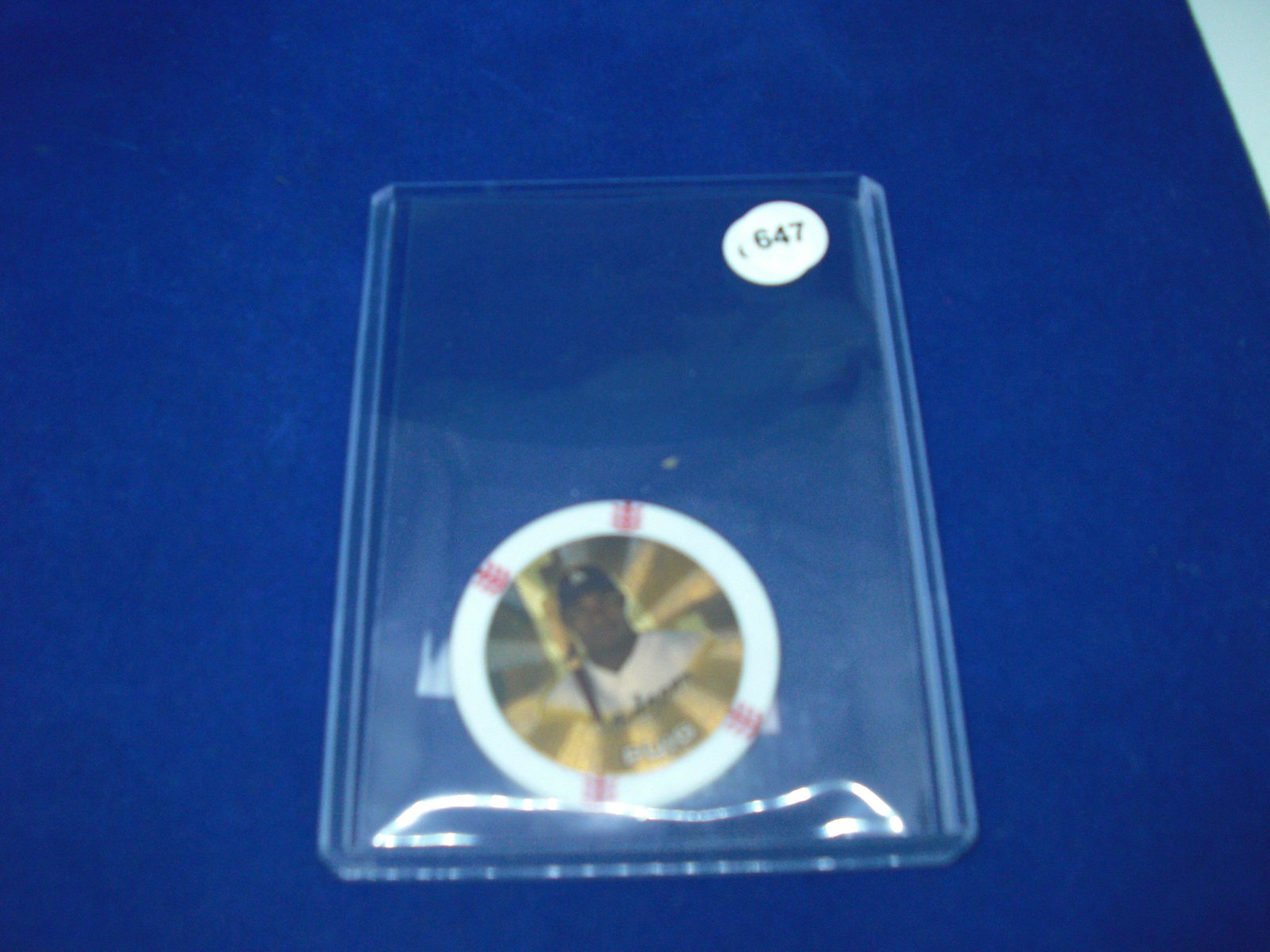 puig poker chip: in top loader