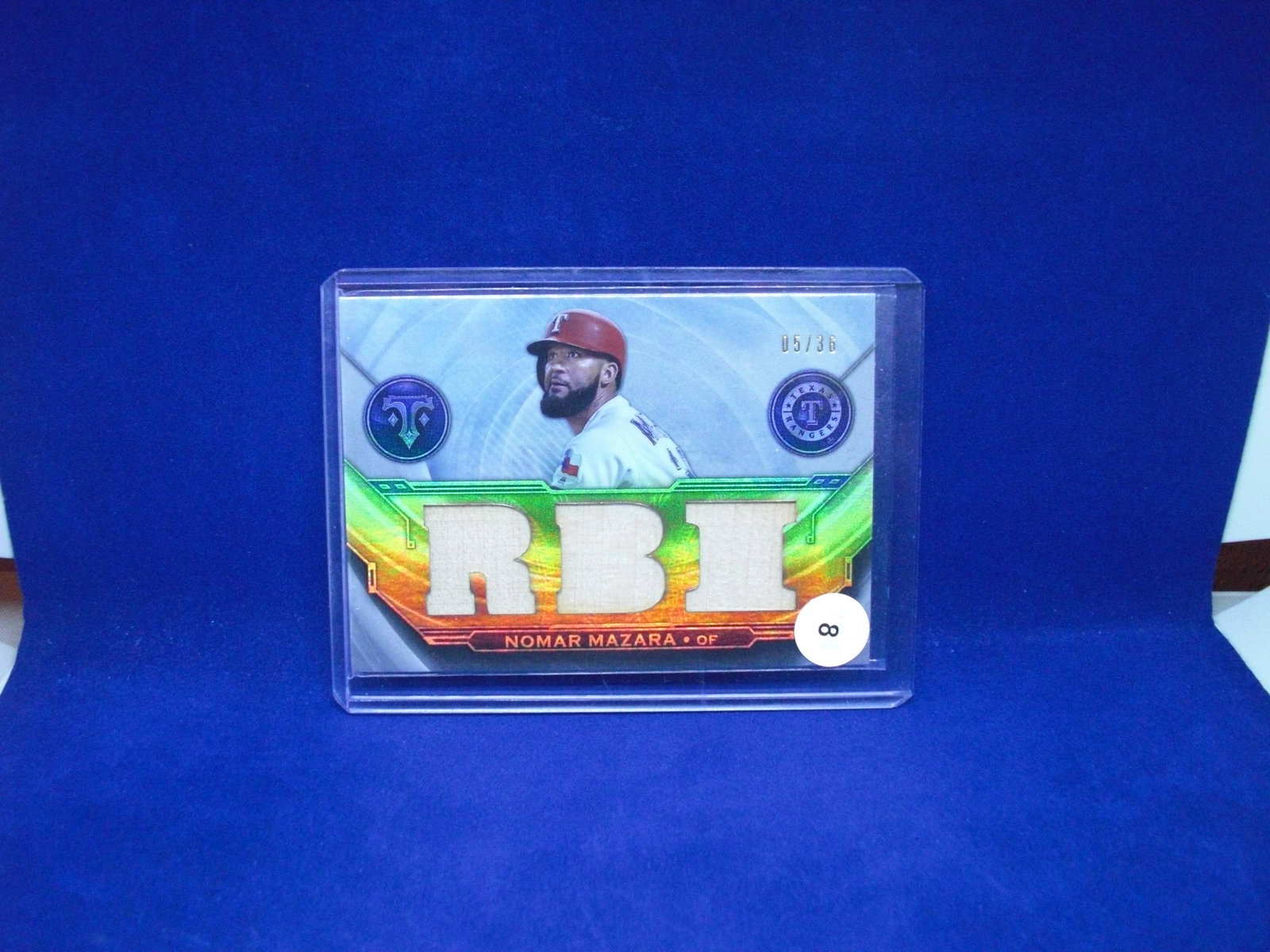 nomar mazara bat card #5/36: in top loader