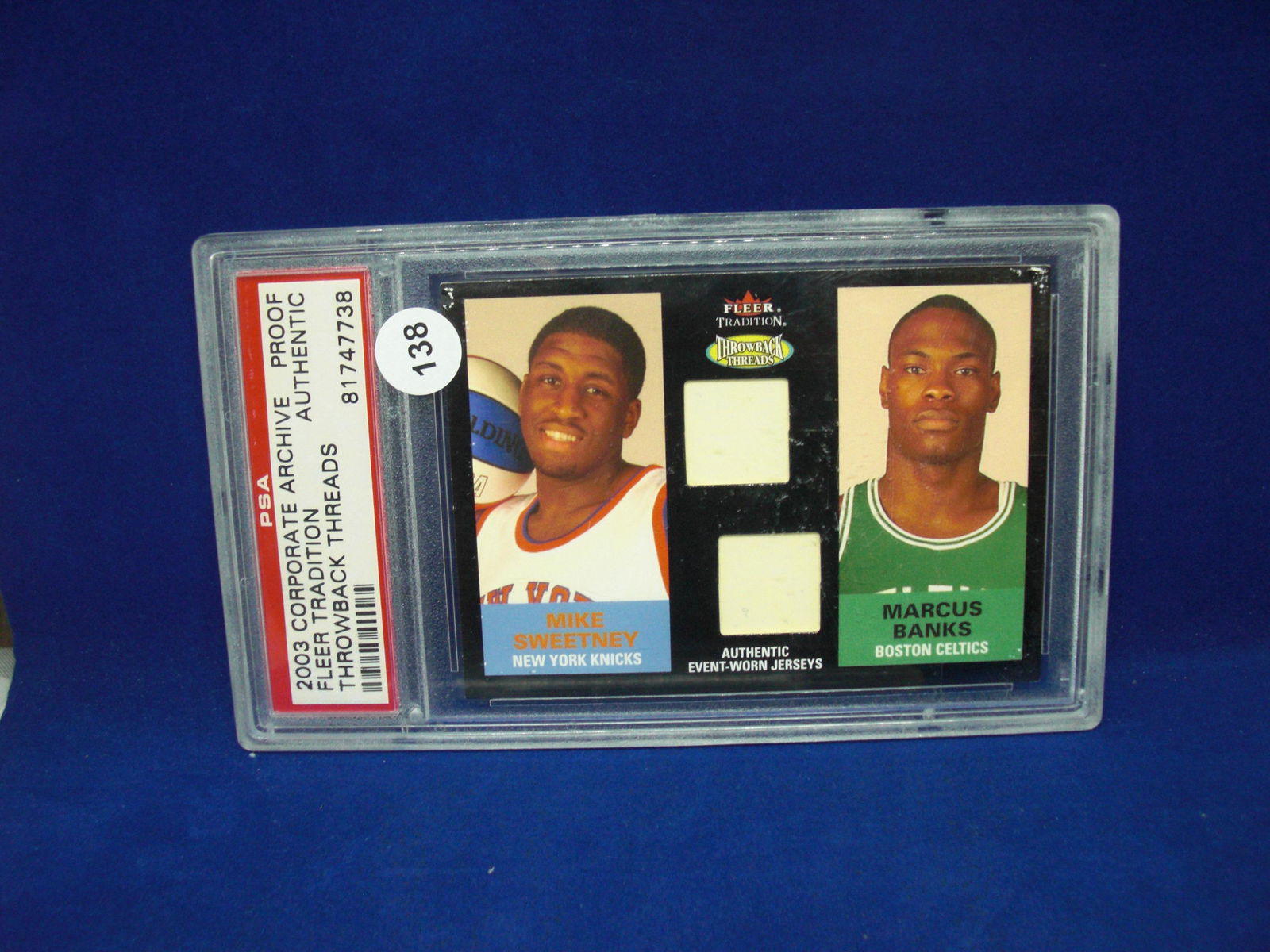 psa graded proof authentic mike sweetney jersey marcus banks (1 of 1)