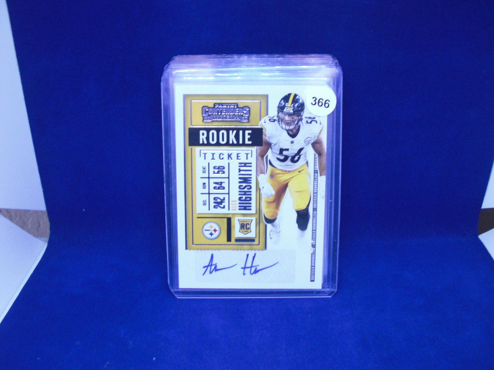 alex highsmith auto rookie: in top loader
