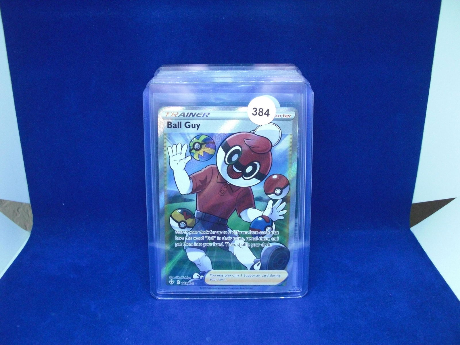 pokemon ball guy: in top loader