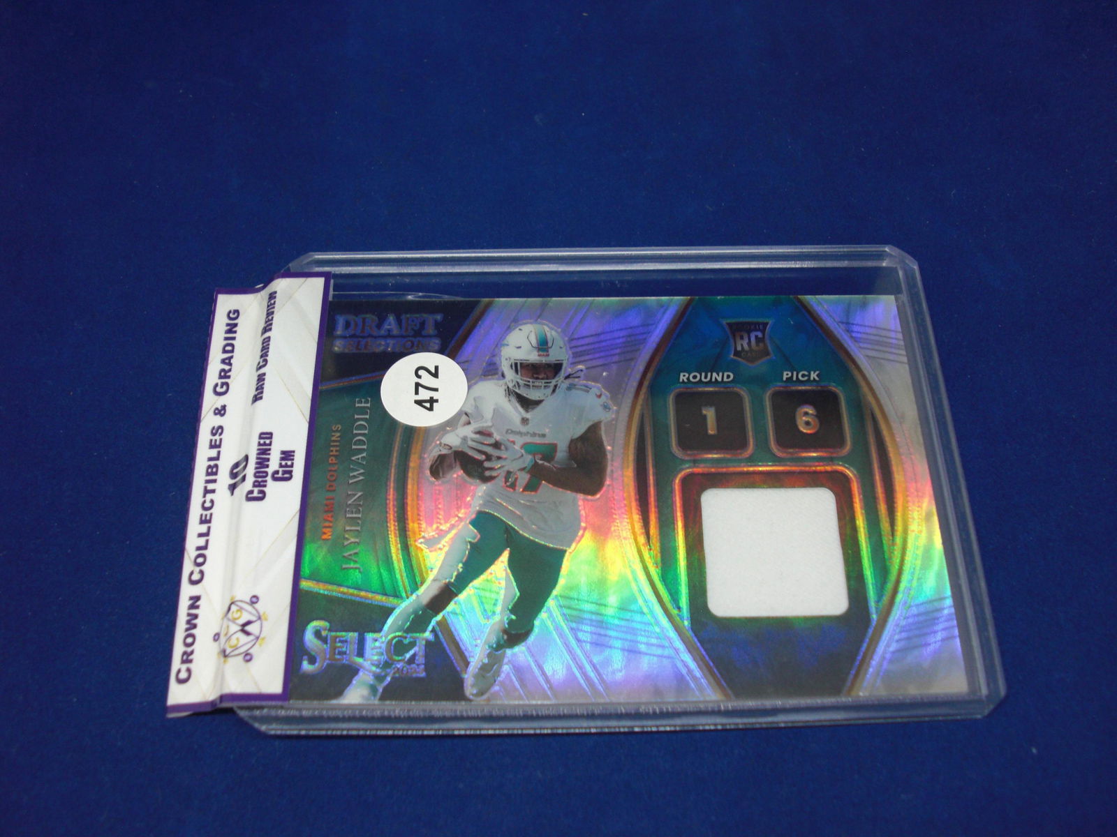 cc&g mint graded 10 raw review jaylen waddle jersey select #80/99 (1 of 1)