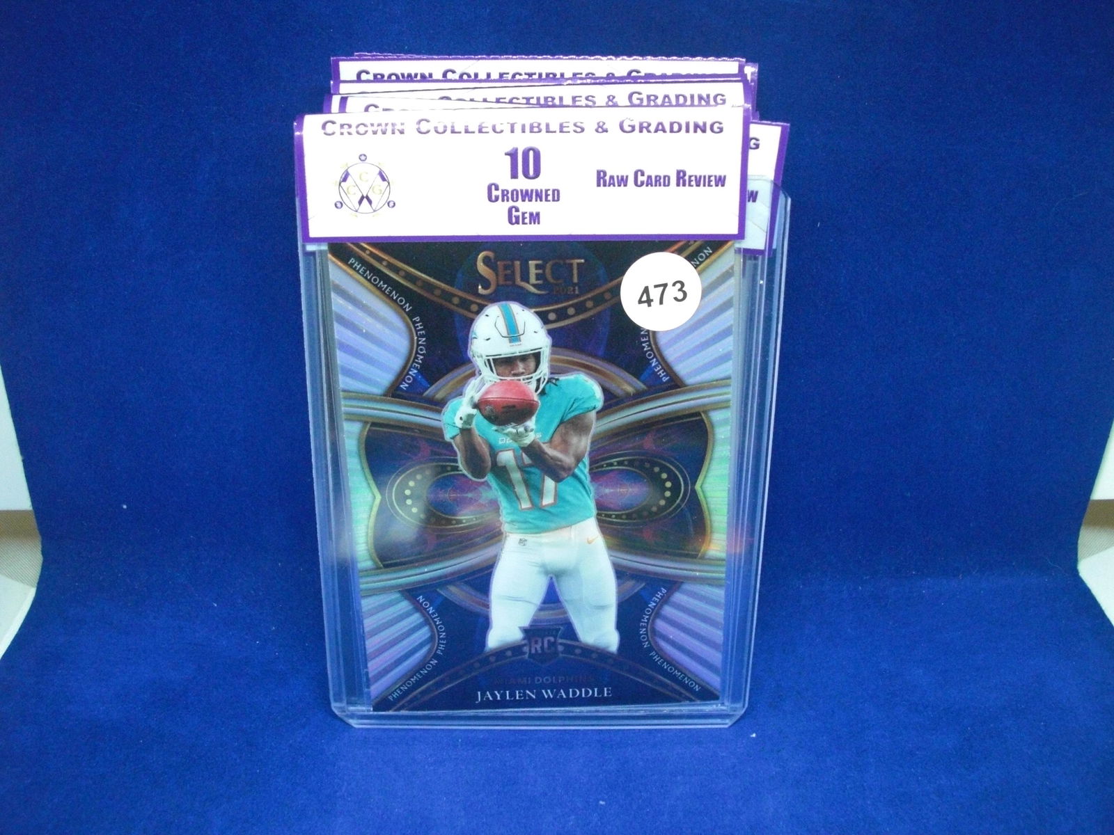 cc&g mint graded 10 raw review jaylen waddle rookie select (1 of 1)