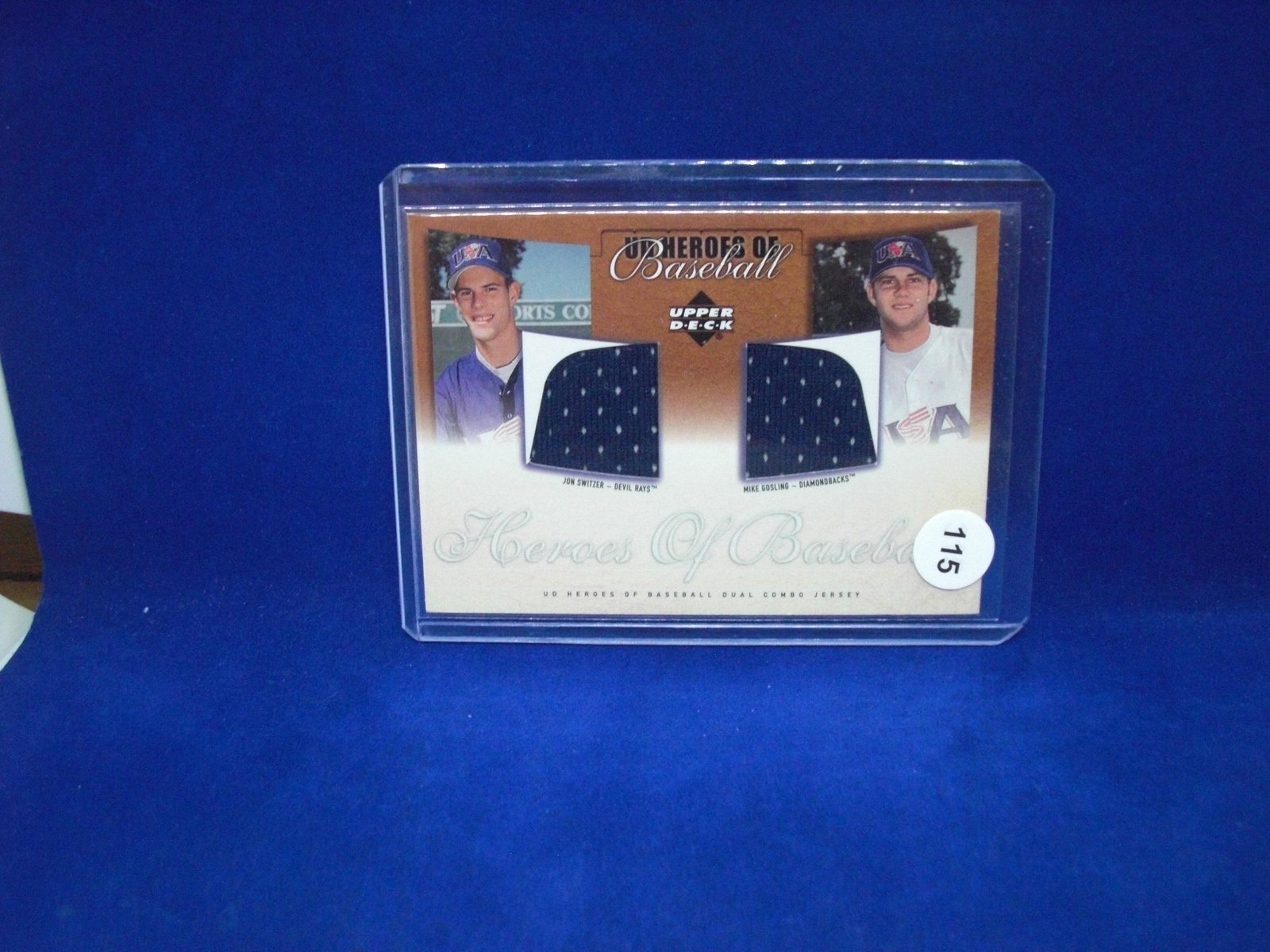 jon switzer jersey mike gosling jersey: in top loader