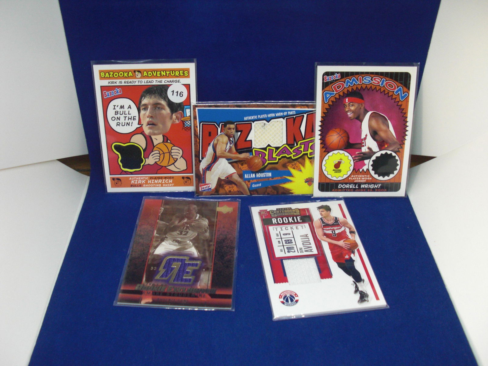 lof of 5 basketball jersey cards (1 of 1)