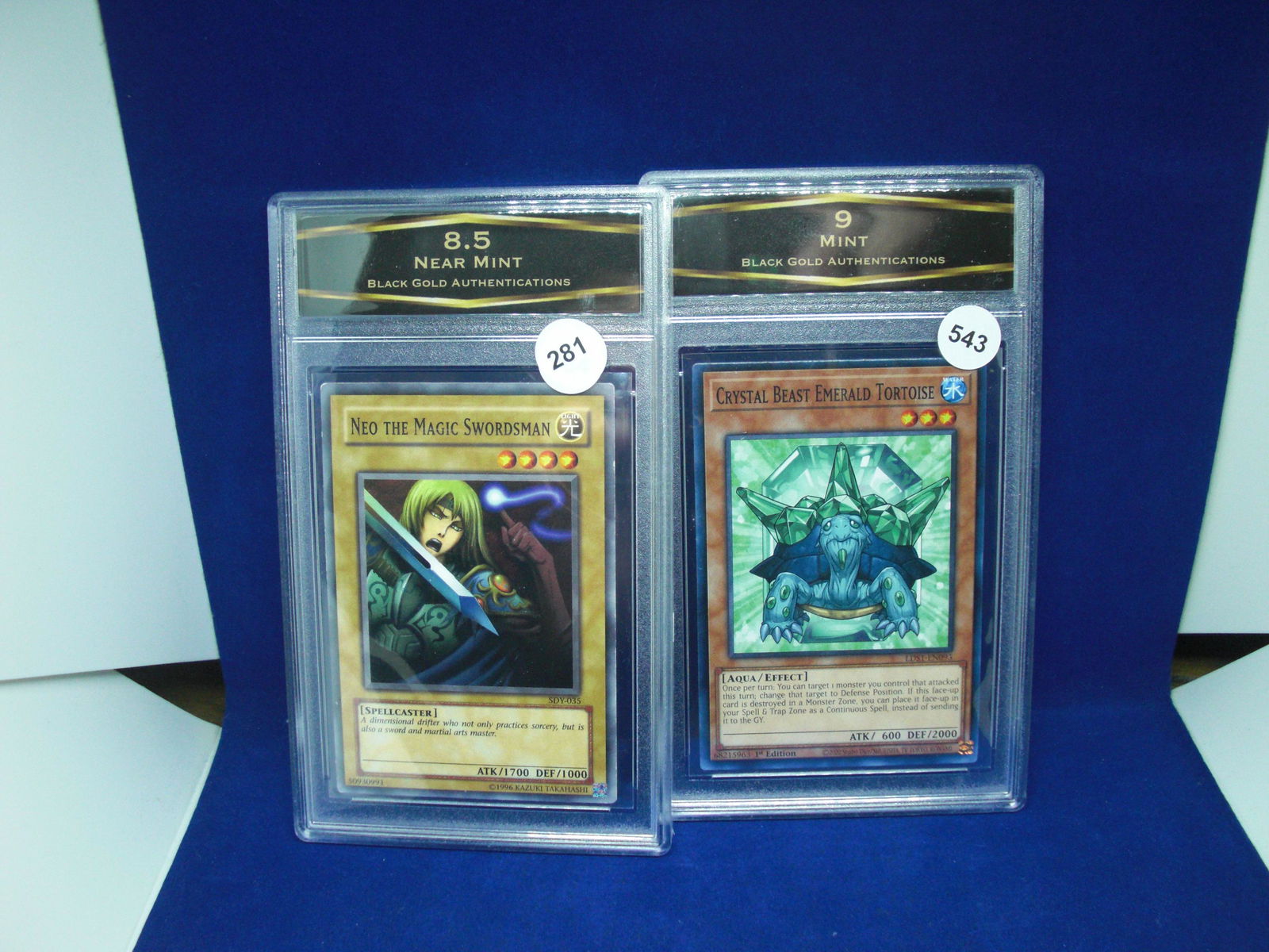 lot of 2 bga graded yu-gi-oh cards: nice graded lot