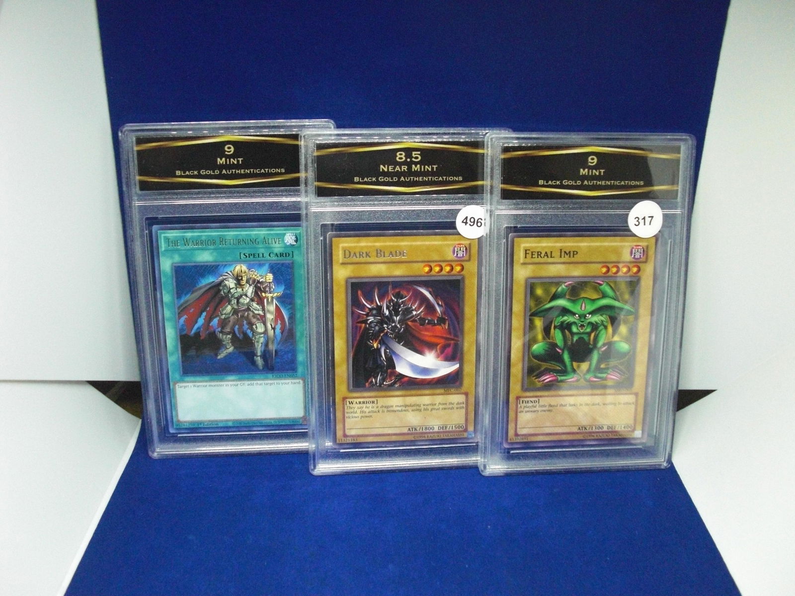 lot of 3 bga graded yu-gi-oh cards: nice graded lot